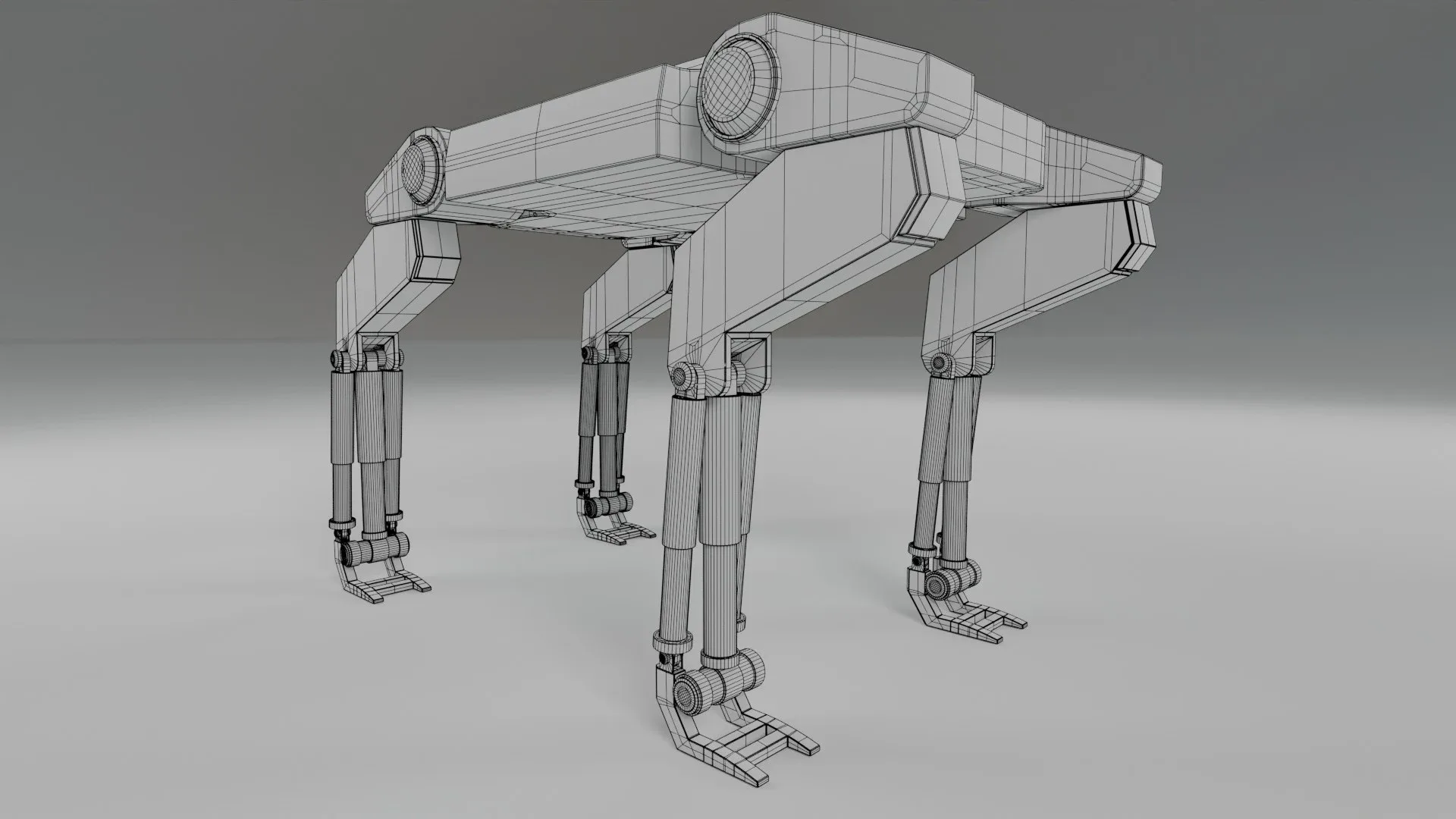 Sci-Fi Robotic Beast - Low poly - Game Ready - PBR