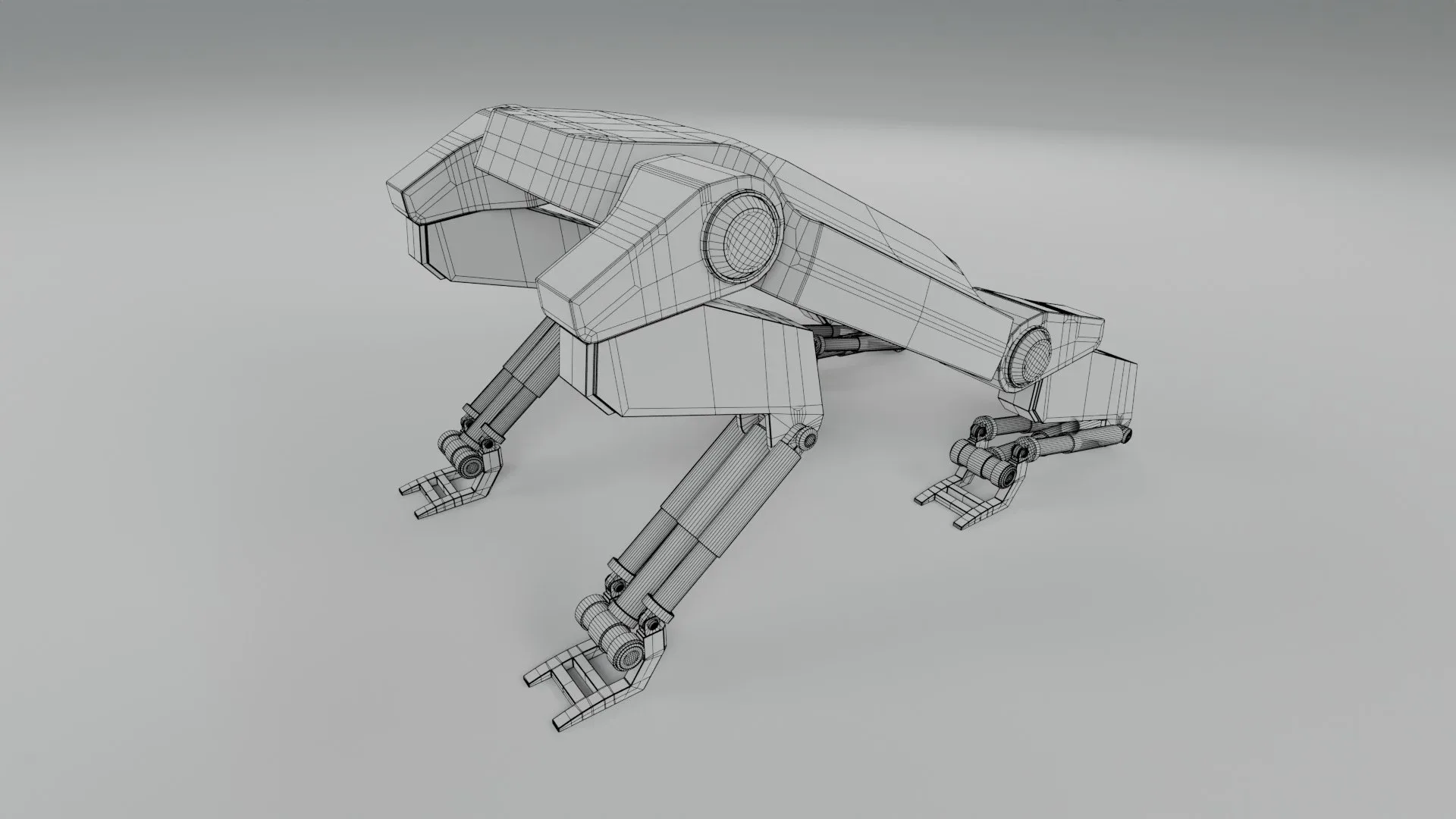 Sci-Fi Robotic Beast - Low poly - Game Ready - PBR