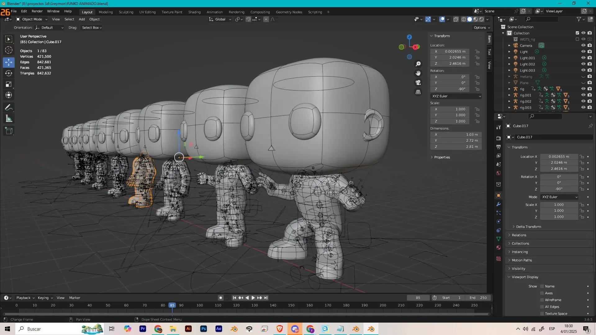 Funko Pop animation in Blender file!