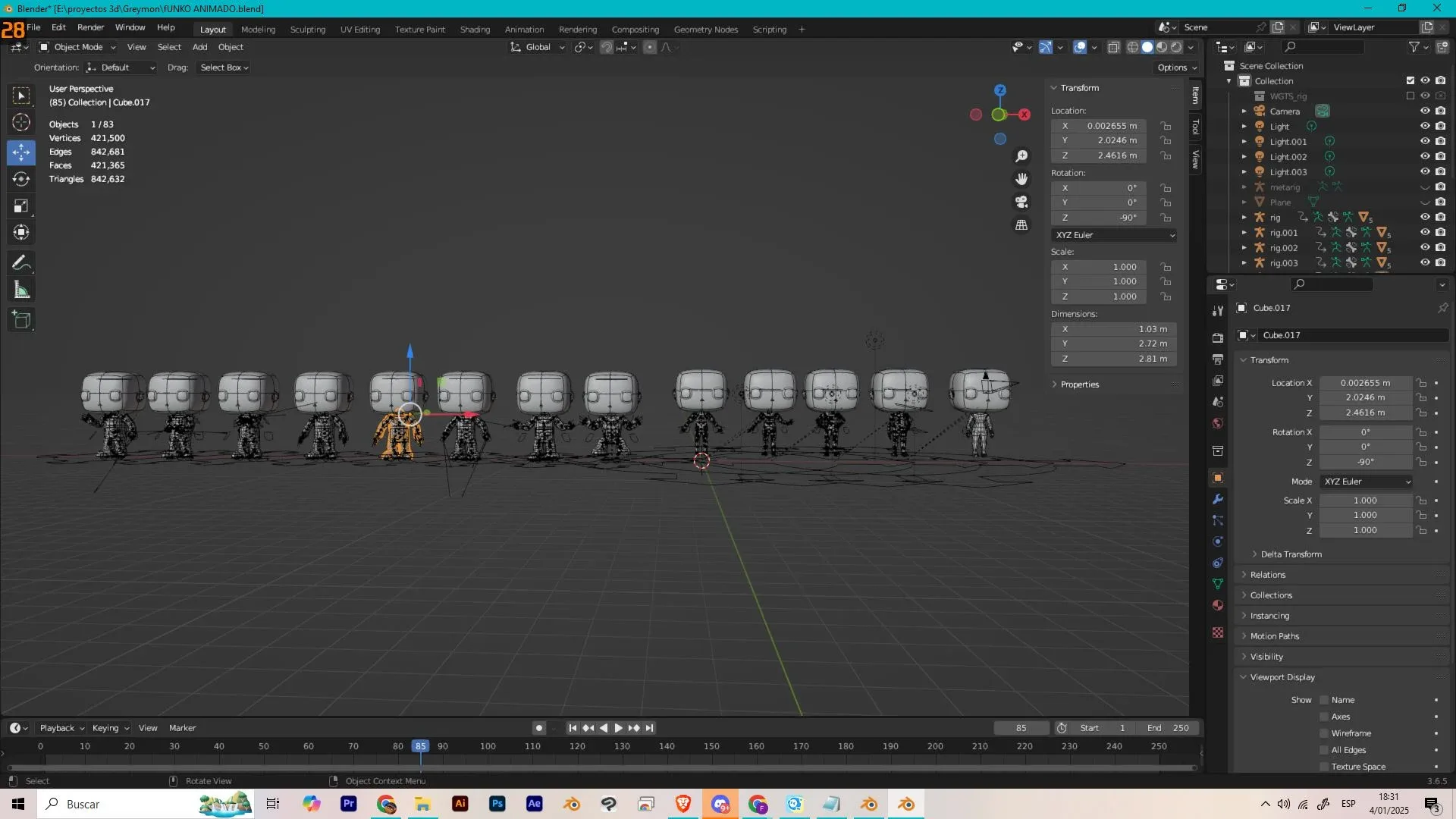 Funko Pop animation in Blender file!
