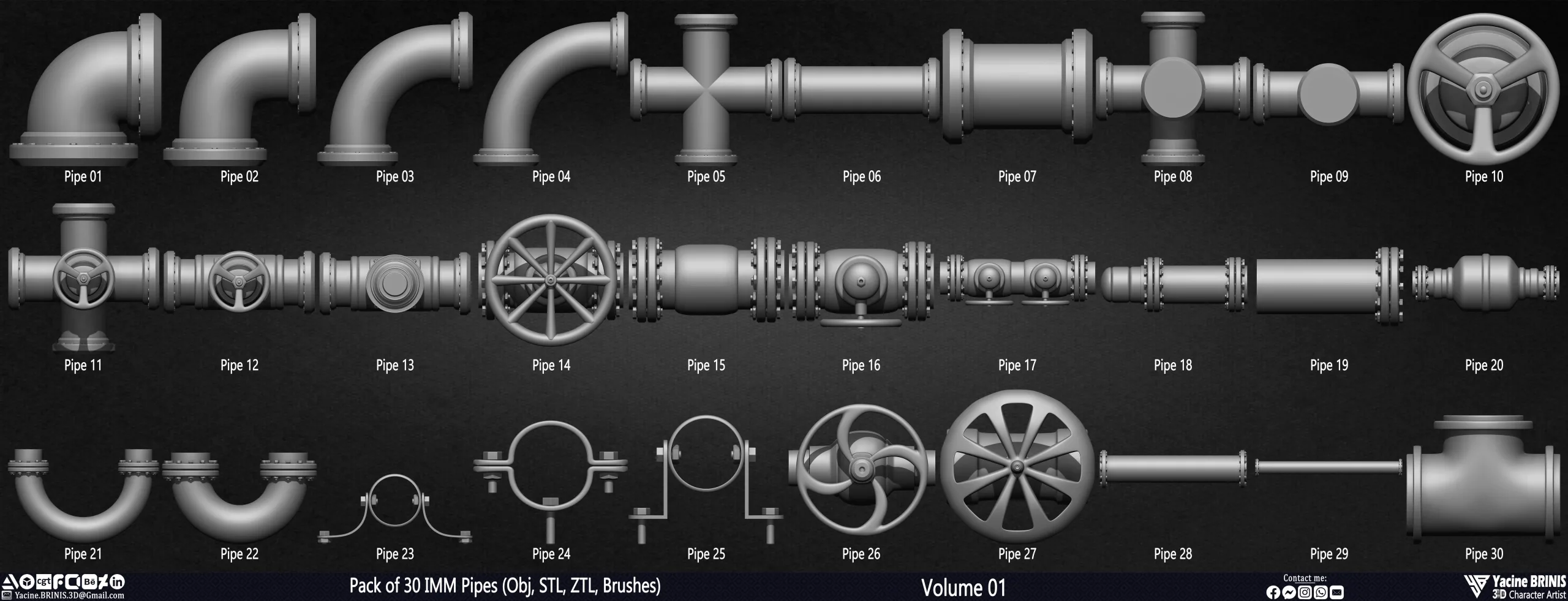 Pack of 30 IMM Pipes Volume 01