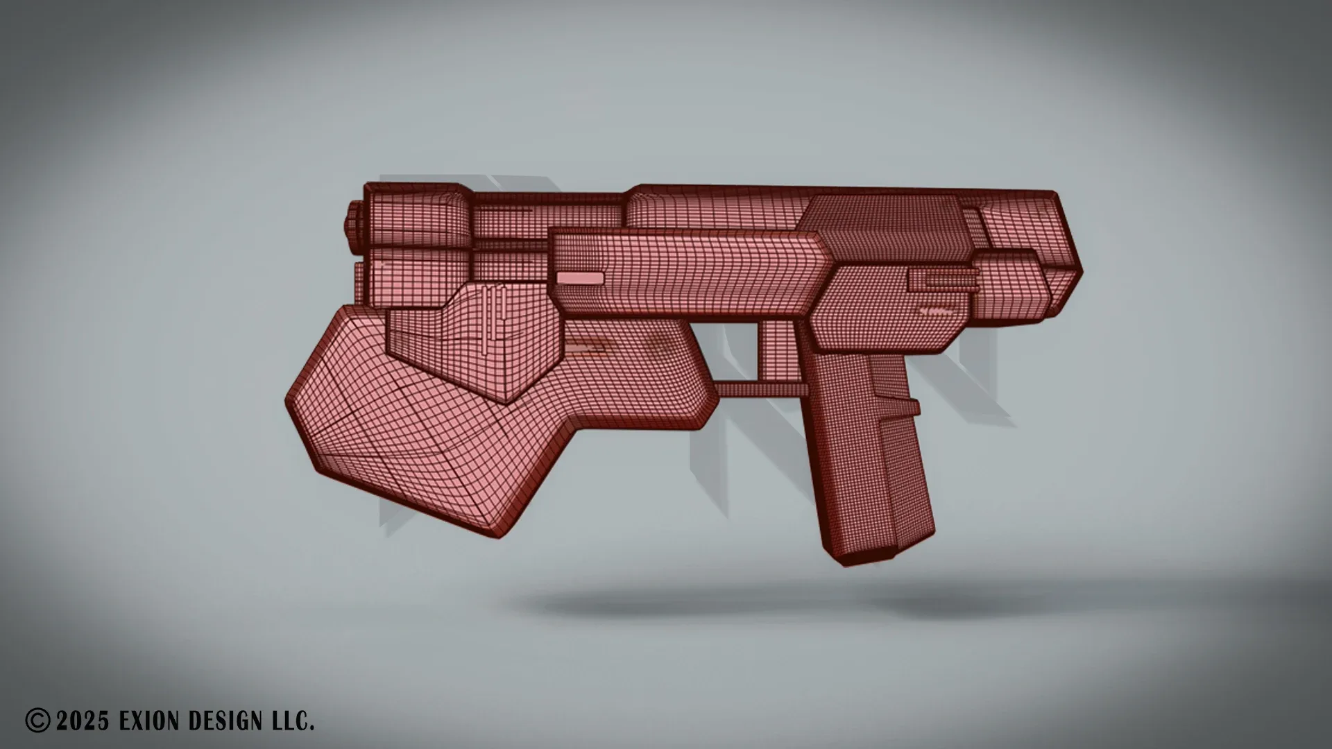 Gundam Dynames GN Beam Pistol - Game-Ready - 3D-Printable Low-poly 3D model