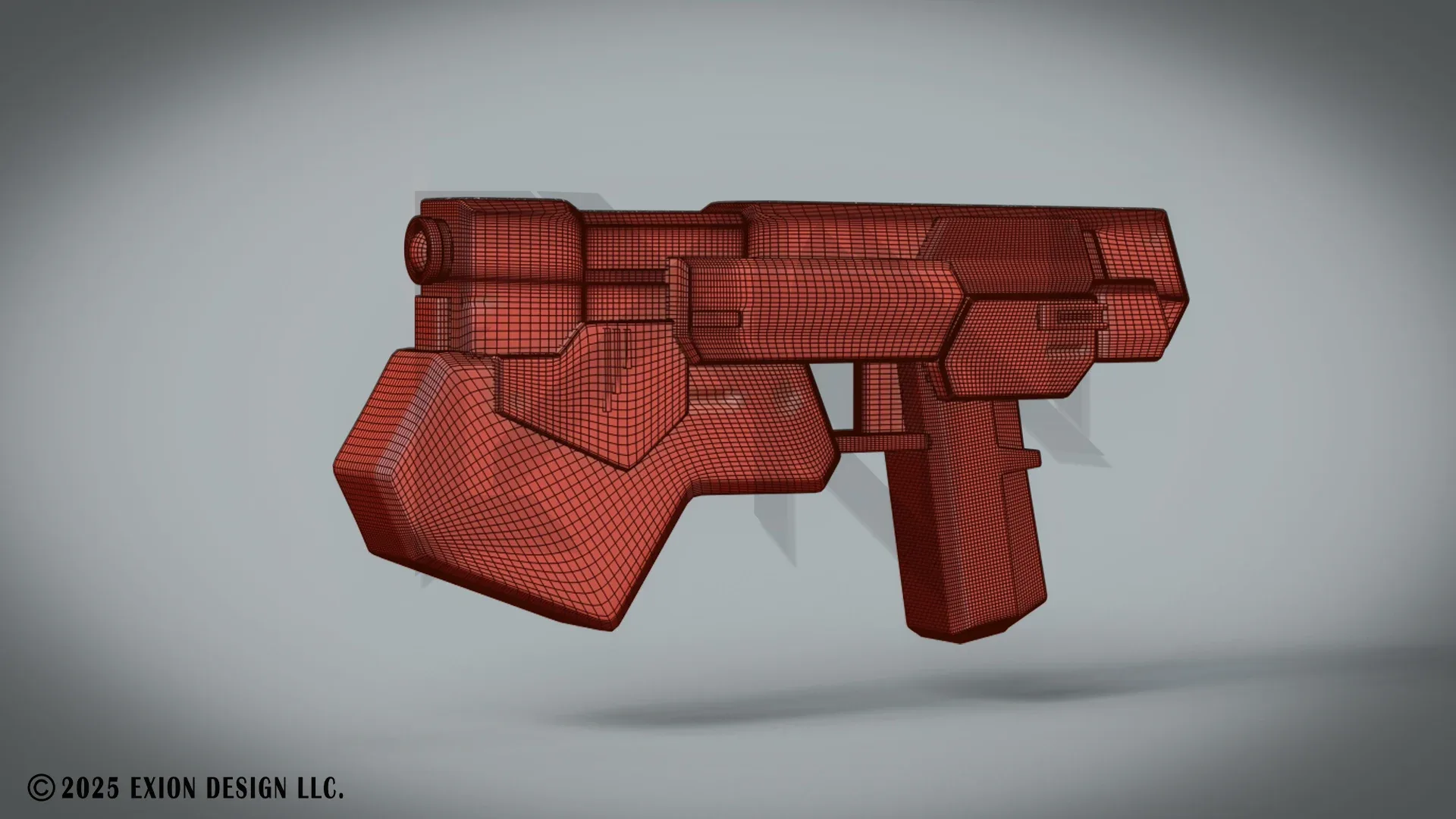 Gundam Dynames GN Beam Pistol - Game-Ready - 3D-Printable Low-poly 3D model