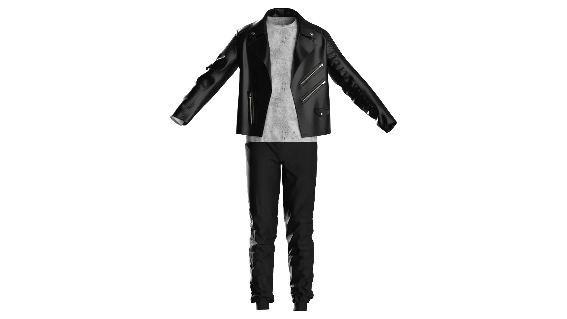 Mens - Leather JK Outfit