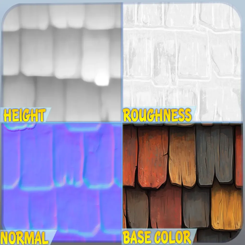 Stylized Roof Seamless Texture