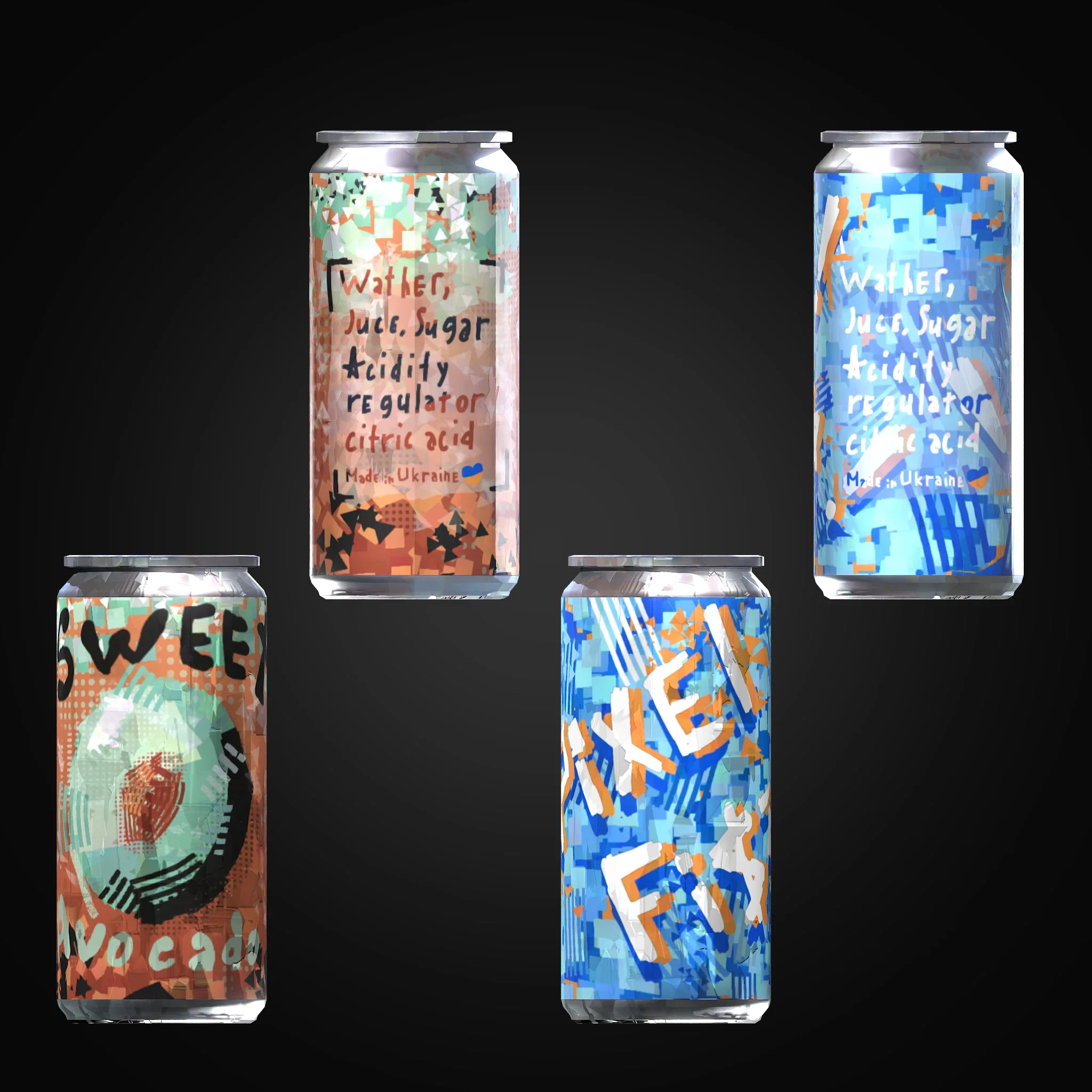 Stylized Soda Can Pack