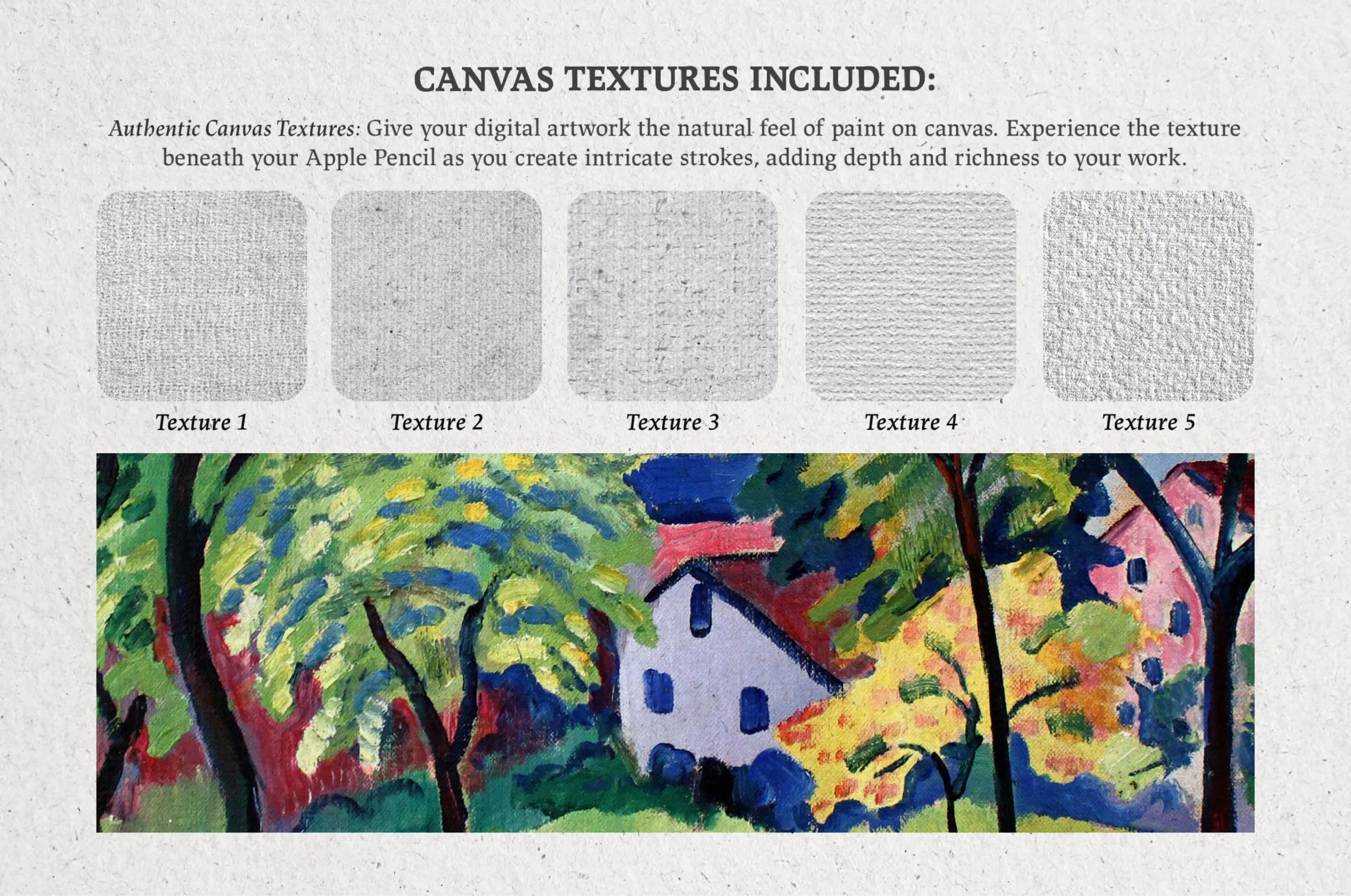 August Macke Procreate Kit (Procreate Brushes, Color Palettes & Canvas Textures)