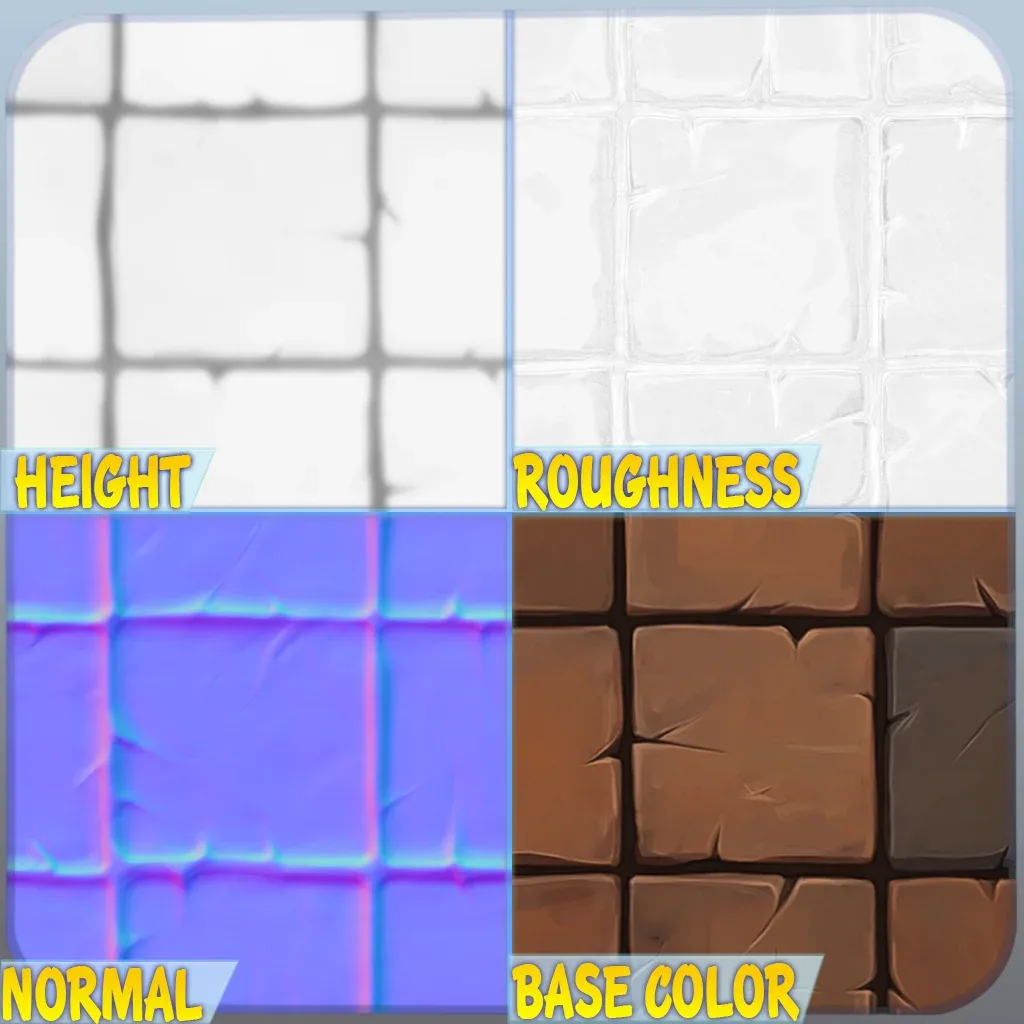 Stylized Tile Seamless Texture