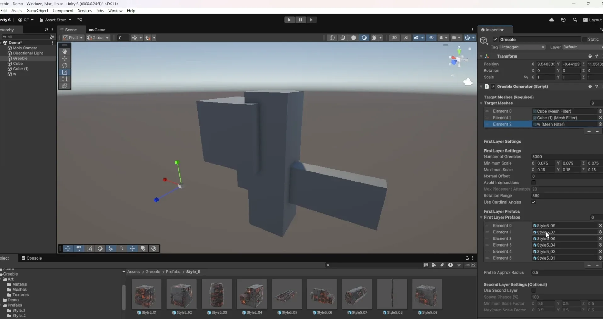 Greeble Generator for Unity