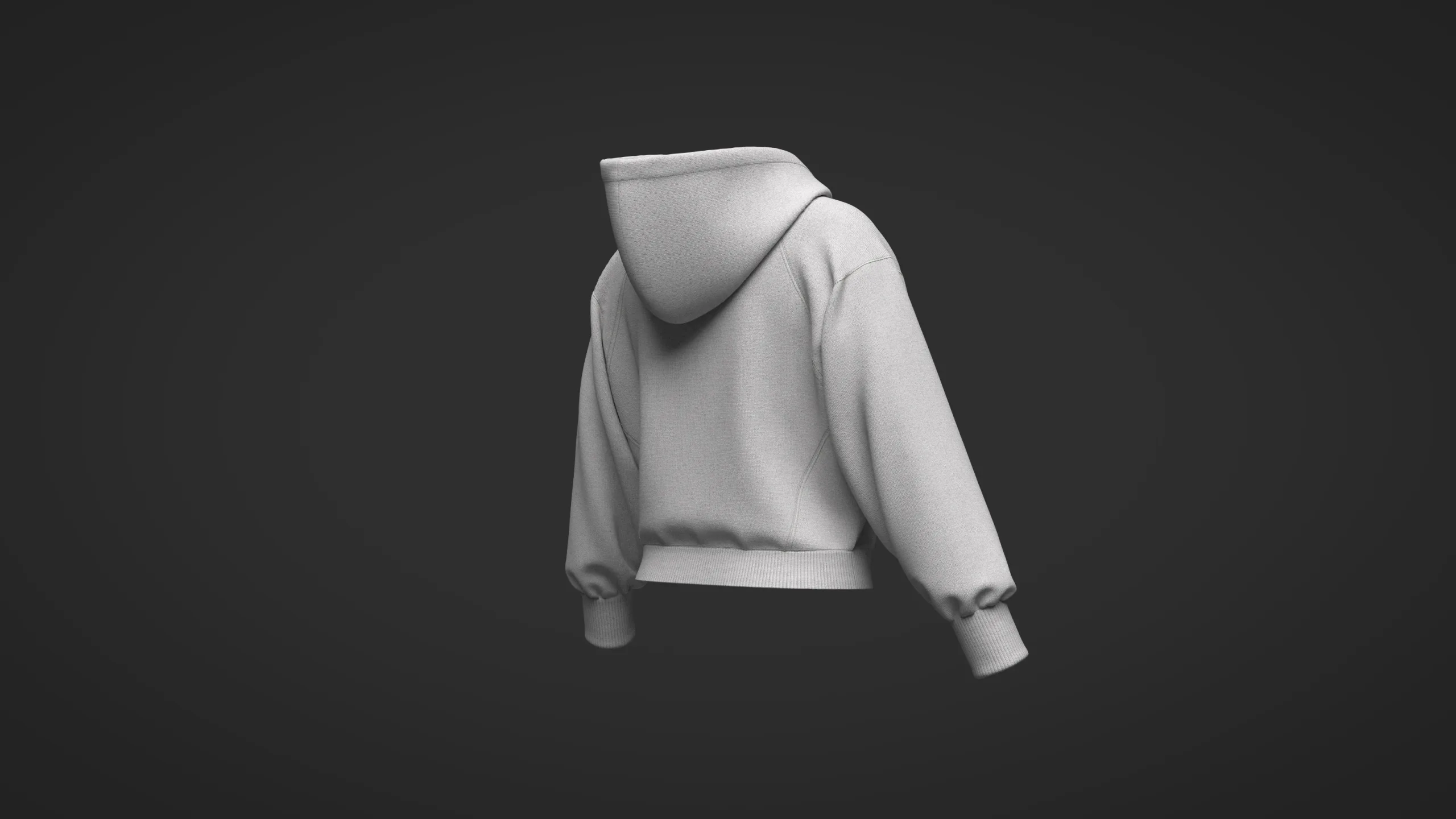 Female SHort Hoodie Model, Marvelous Designer-Clo3d-fbx-obj
