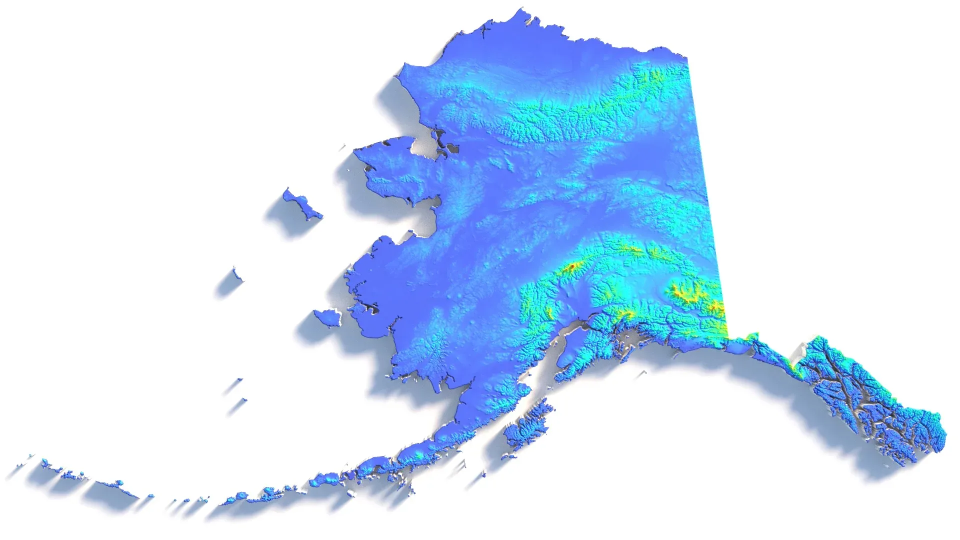Alaska Terrain Map
