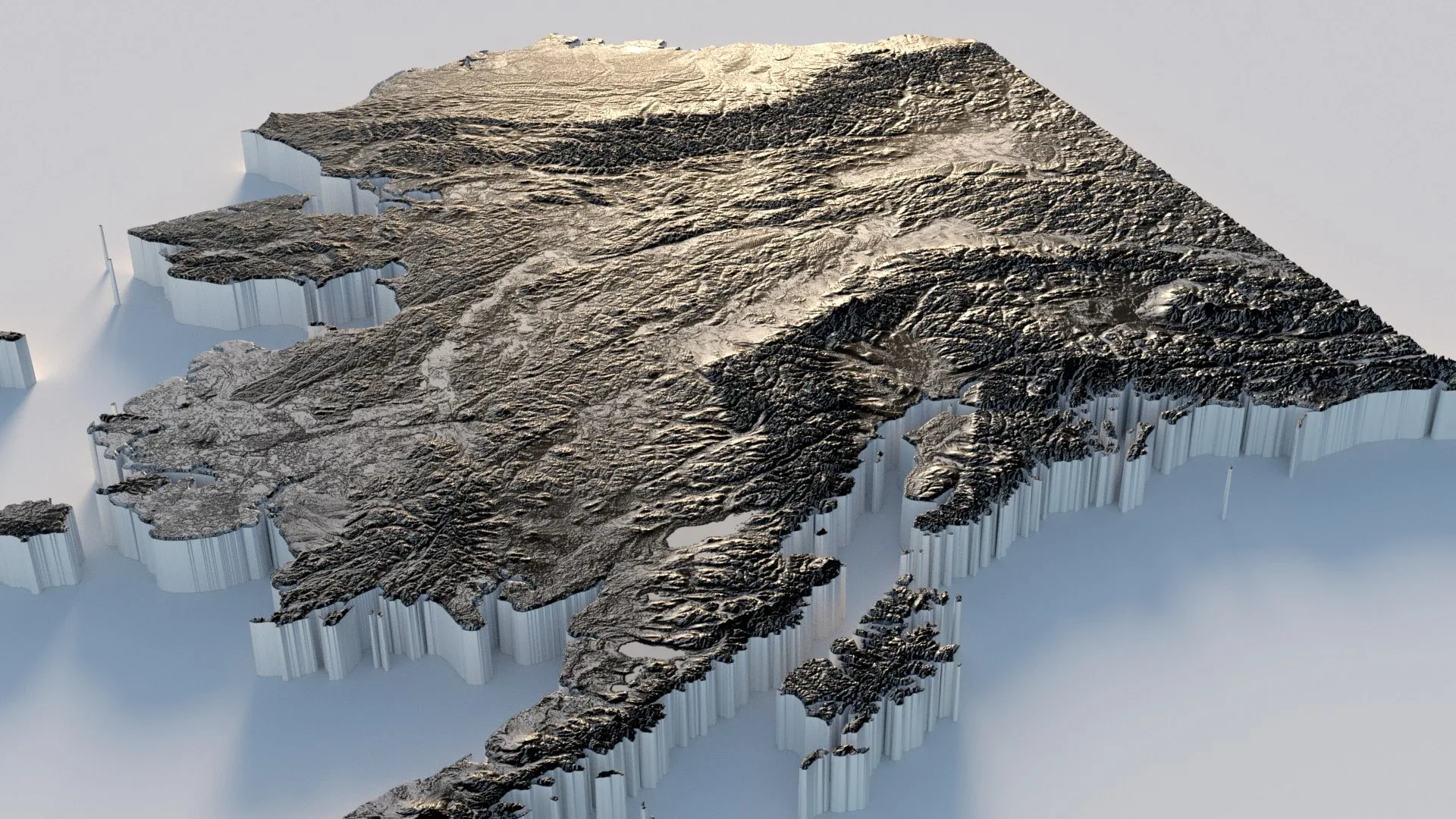 Alaska Terrain Map