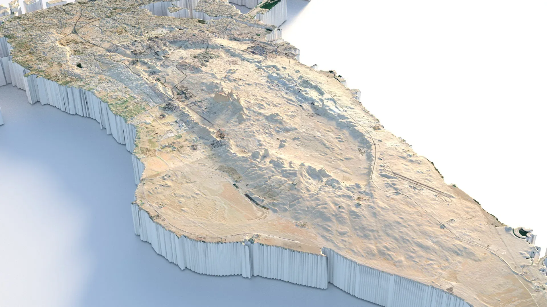 Bahrain Terrain Map