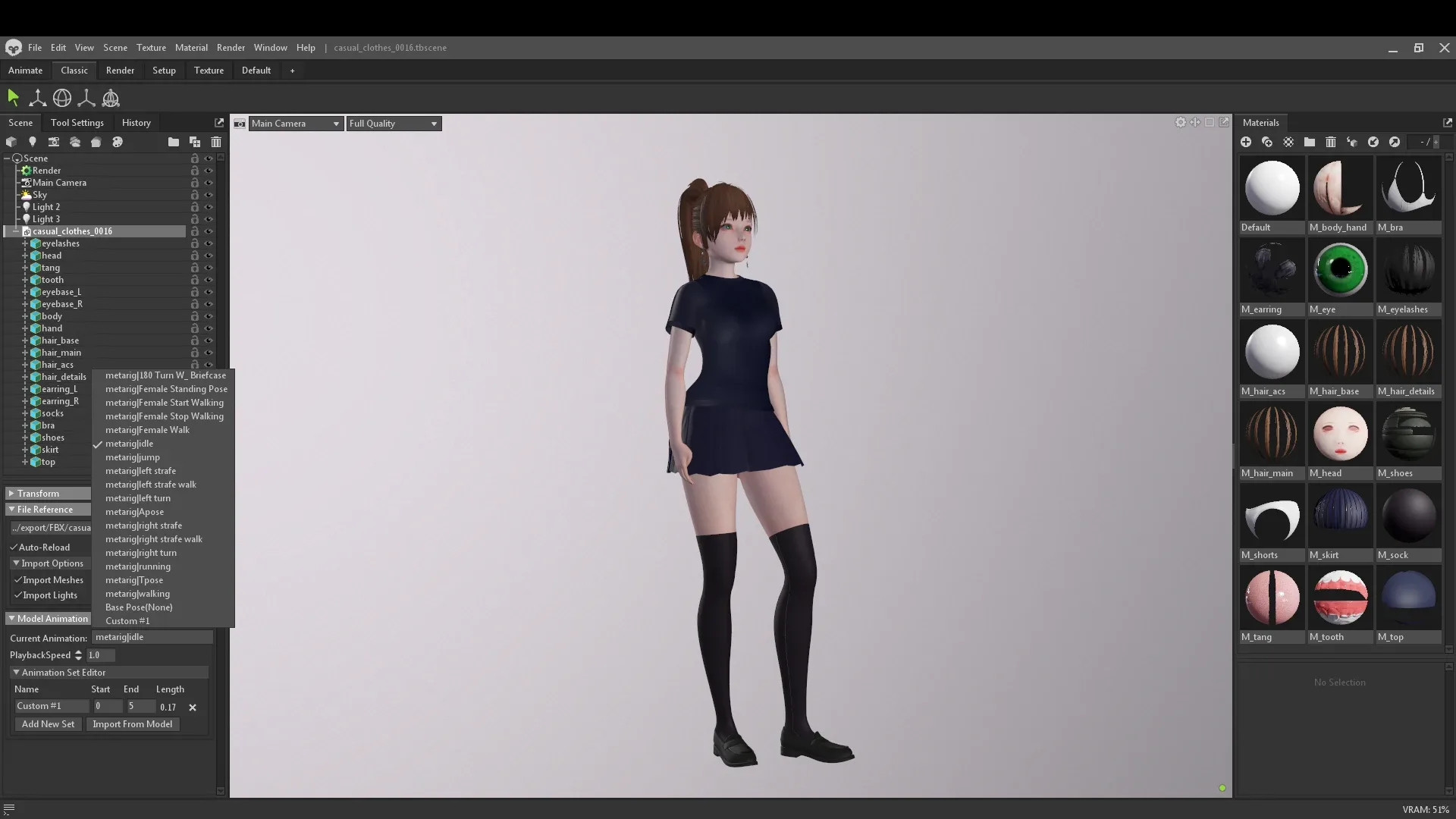 Casual Clothing 0016 - UE5 - Unity - Blender - Animated - Realistic Female Character
