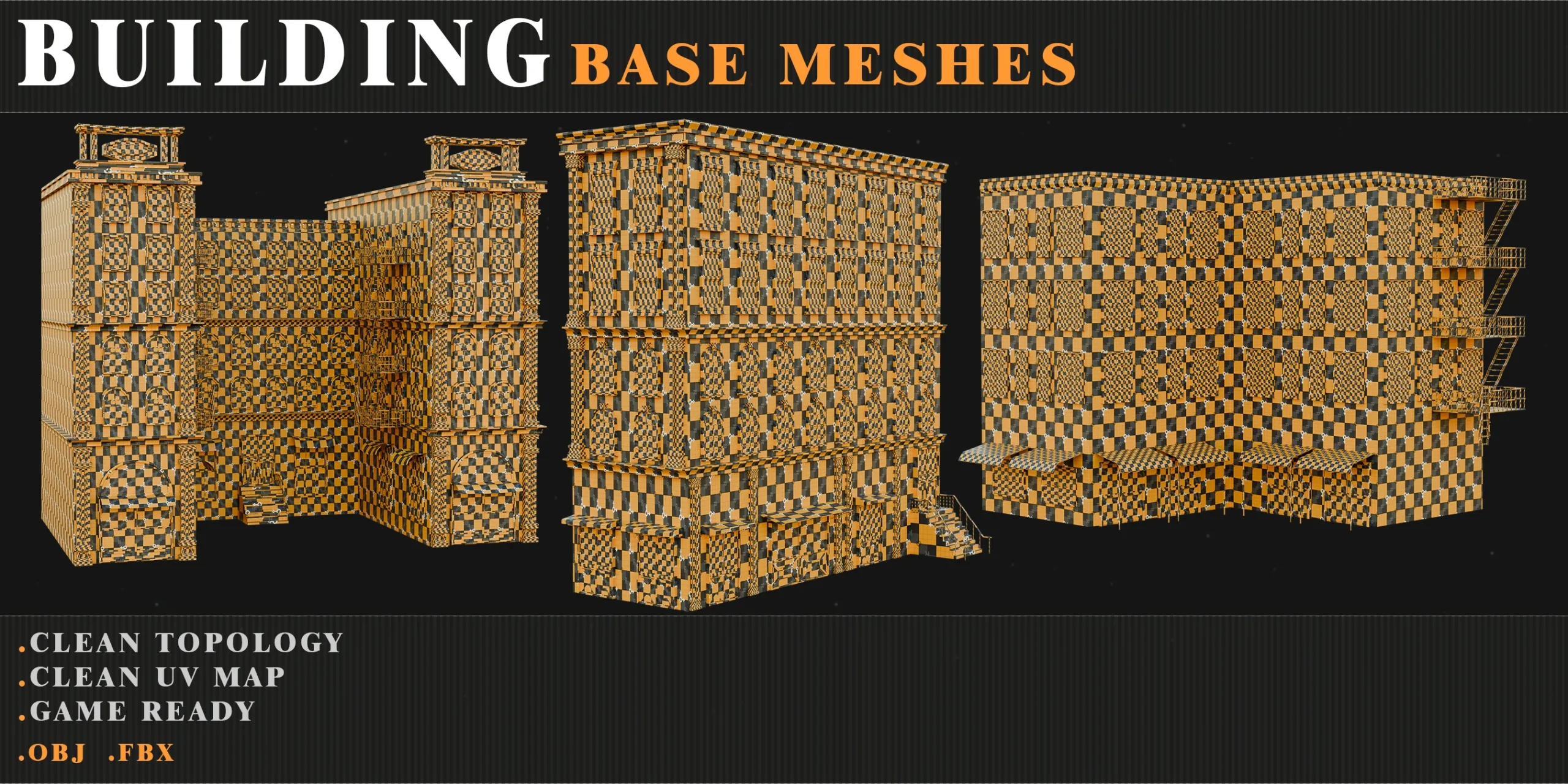building / 3d asset pack