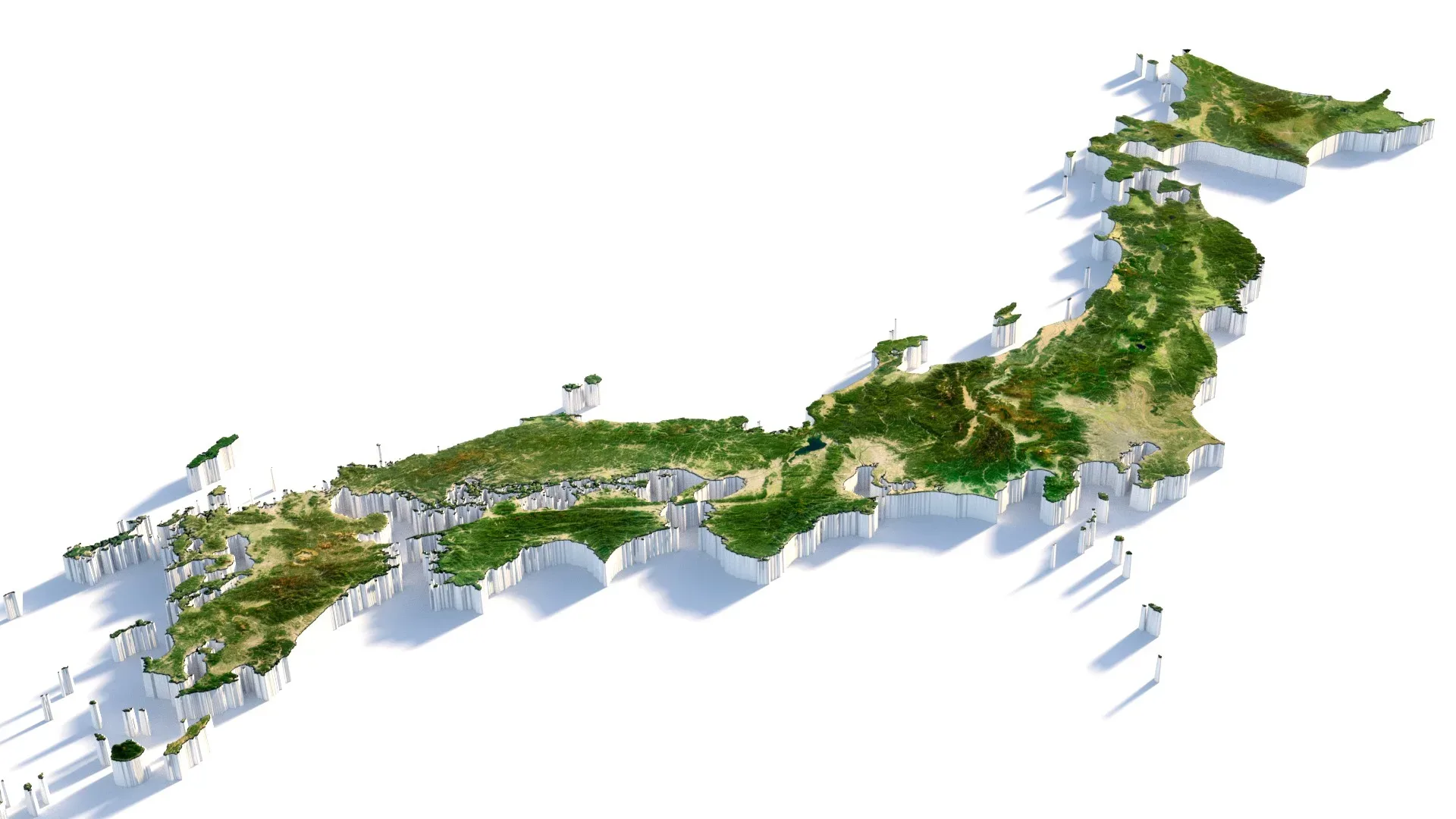 Japan Terrain Map