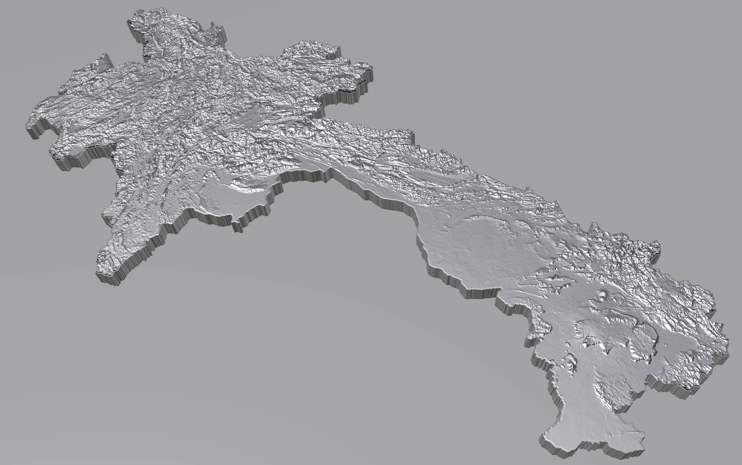 Laos Terrain Map