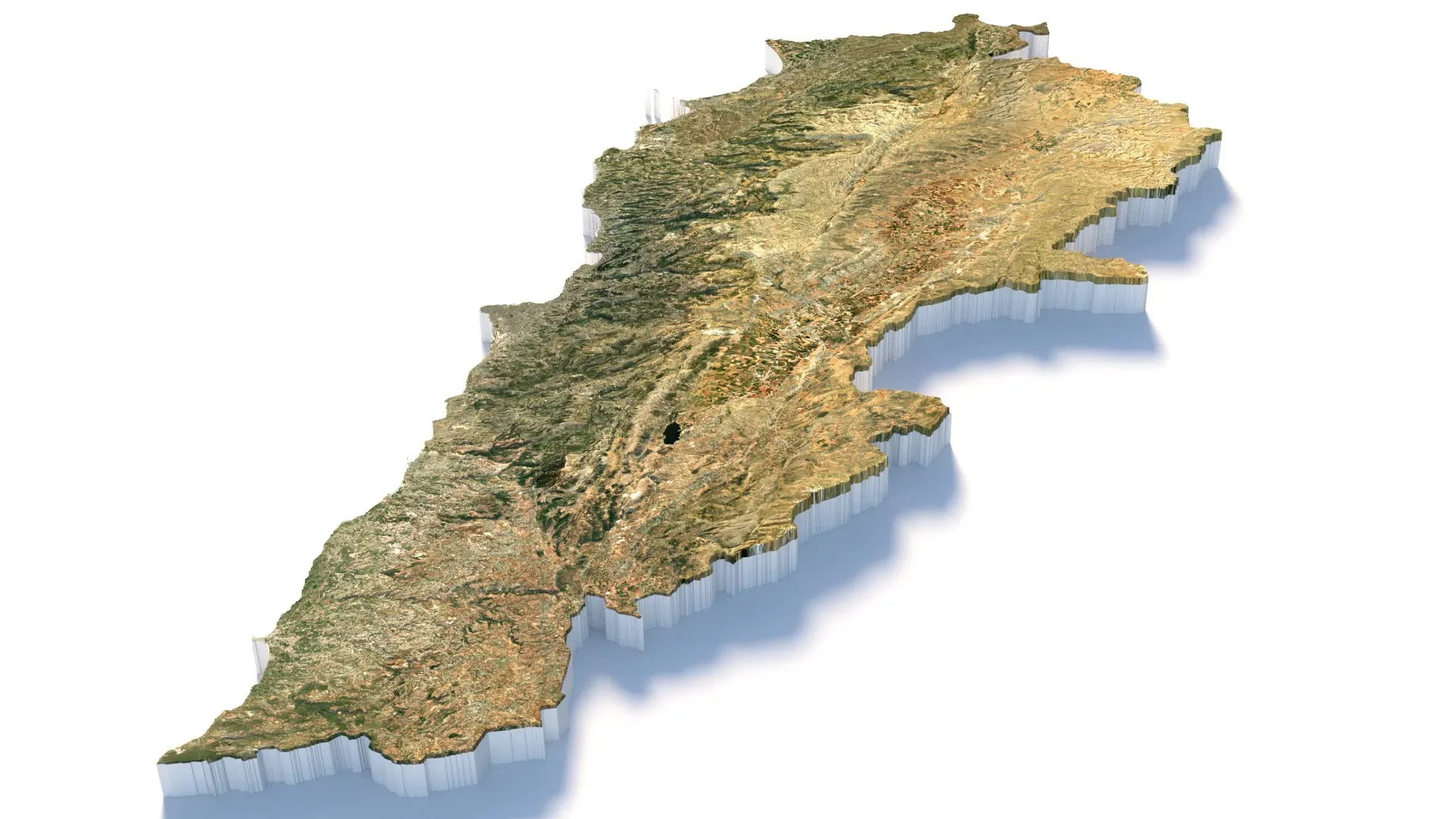 Lebanon Terrain Map