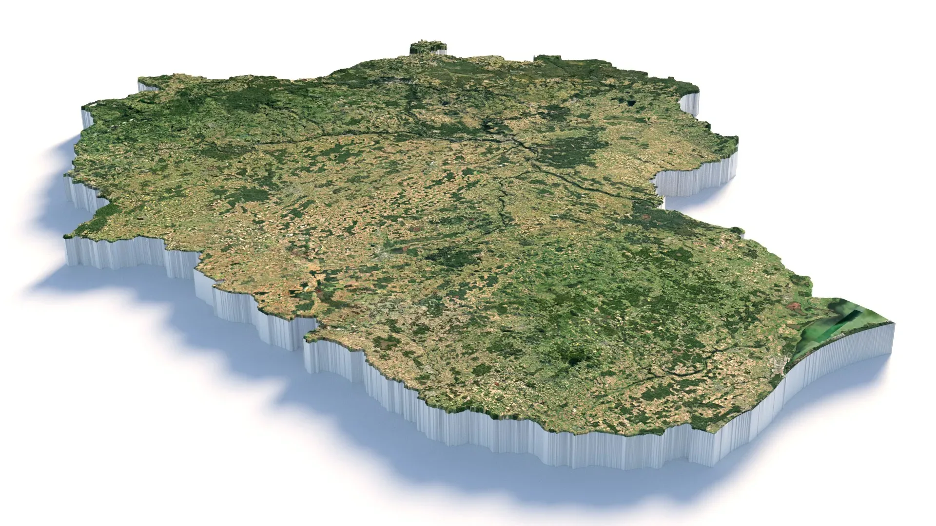 Lithuania Terrain Map