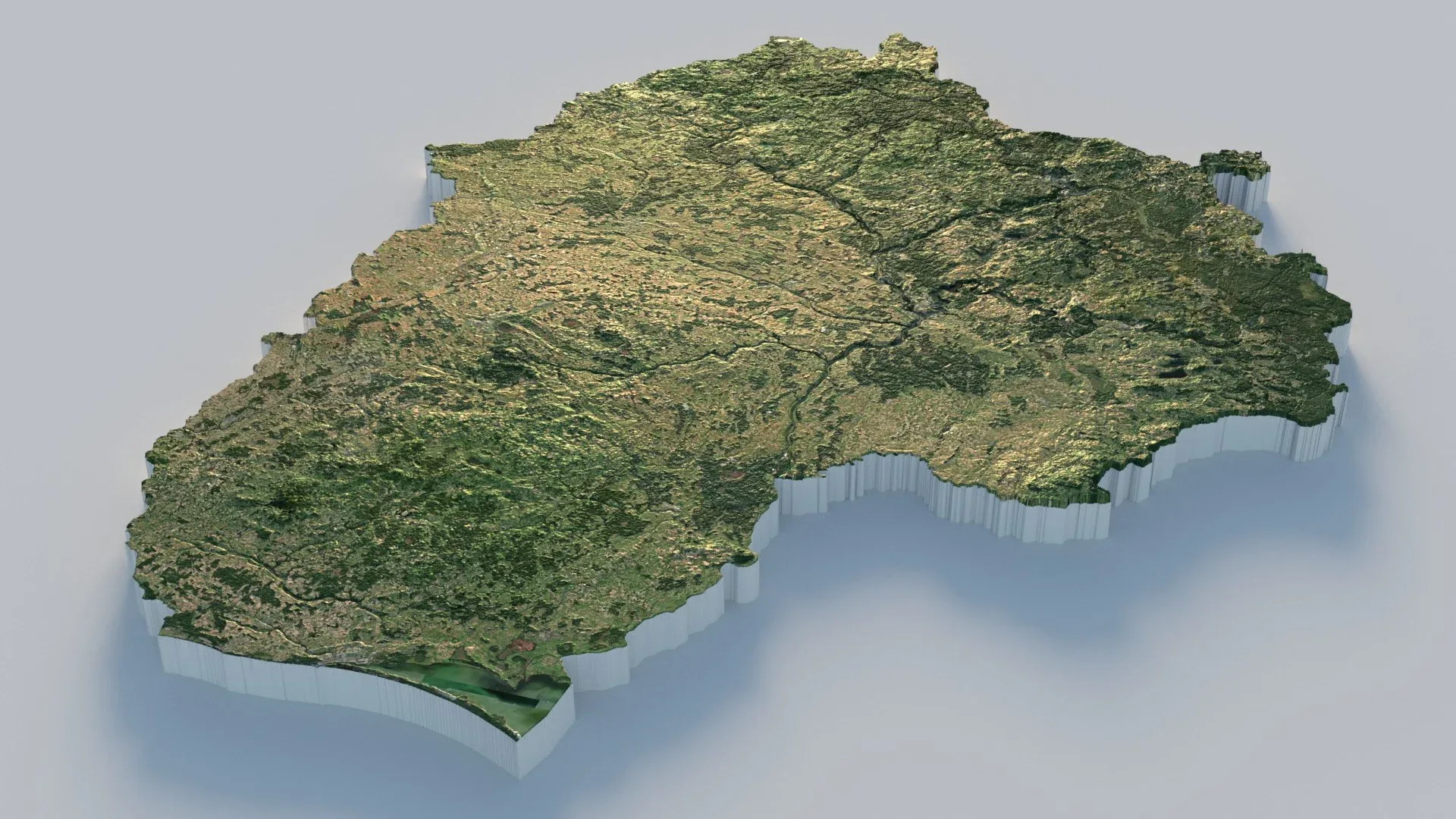 Lithuania Terrain Map
