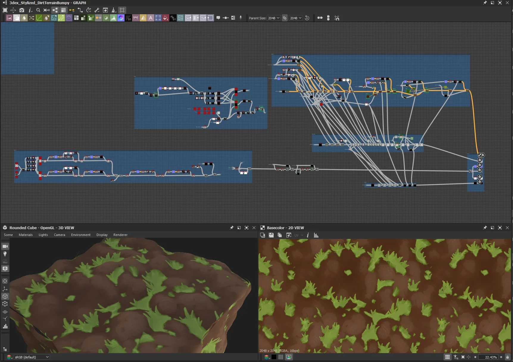 Stylized Dirt Terrain Bumpy - Substance 3D Designer