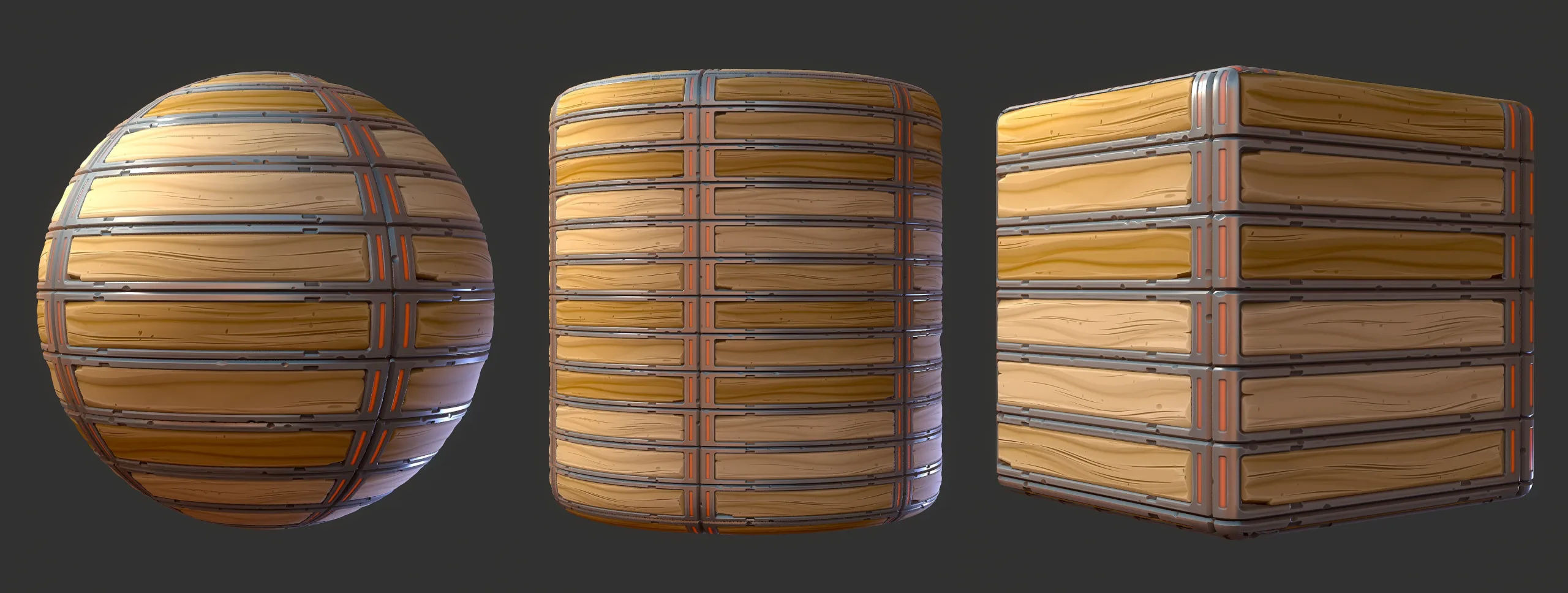 Stylized Sci-Fi Wood - Substance 3D Designer