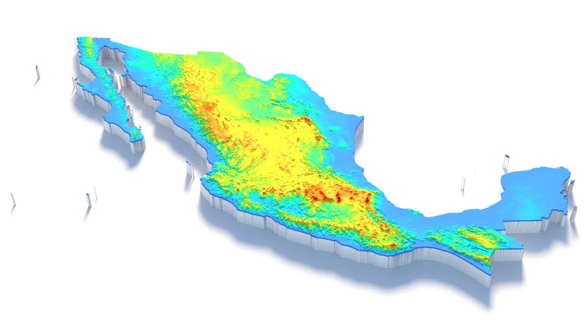 Mexico Terrain Map