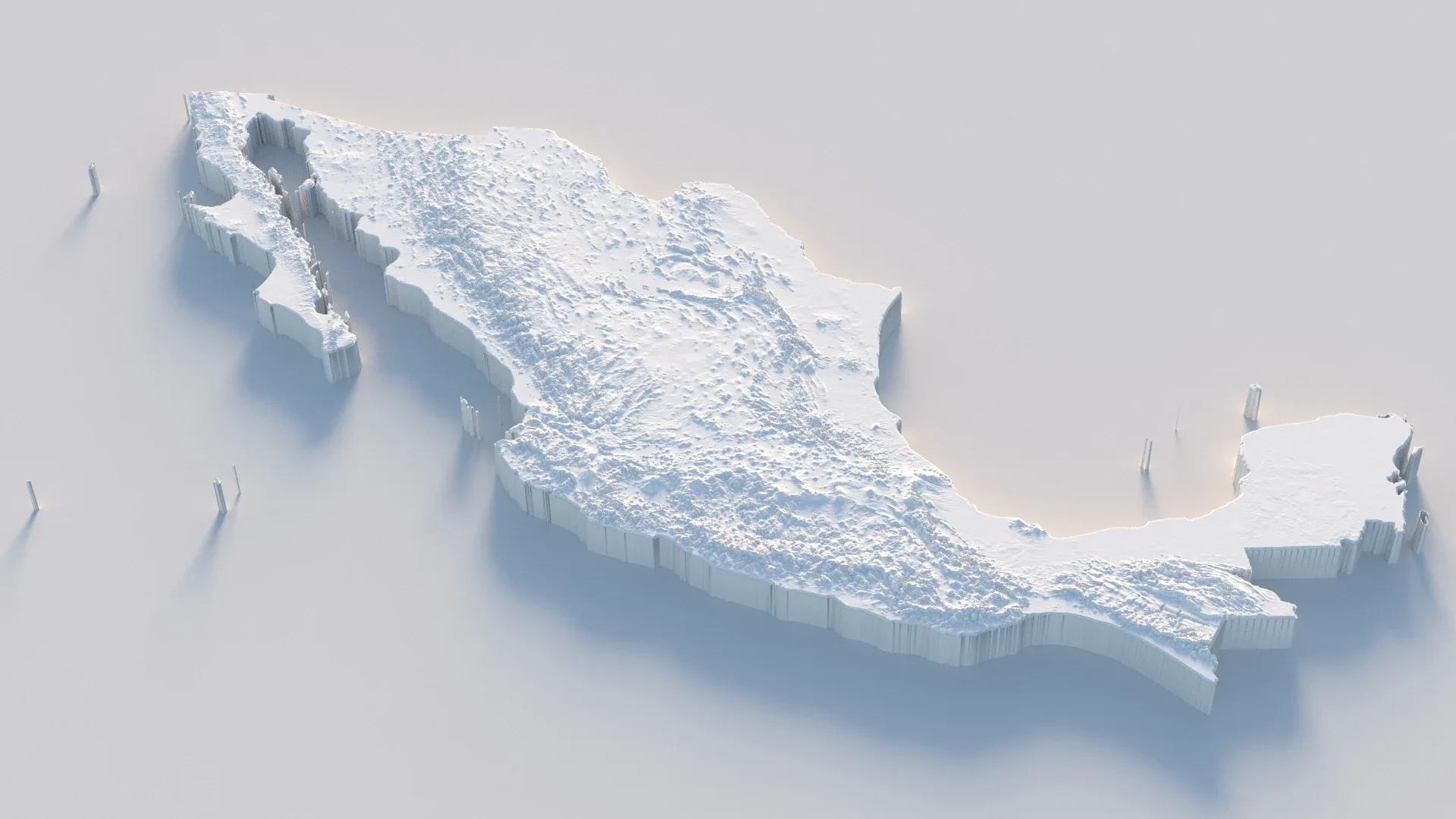 Mexico Terrain Map