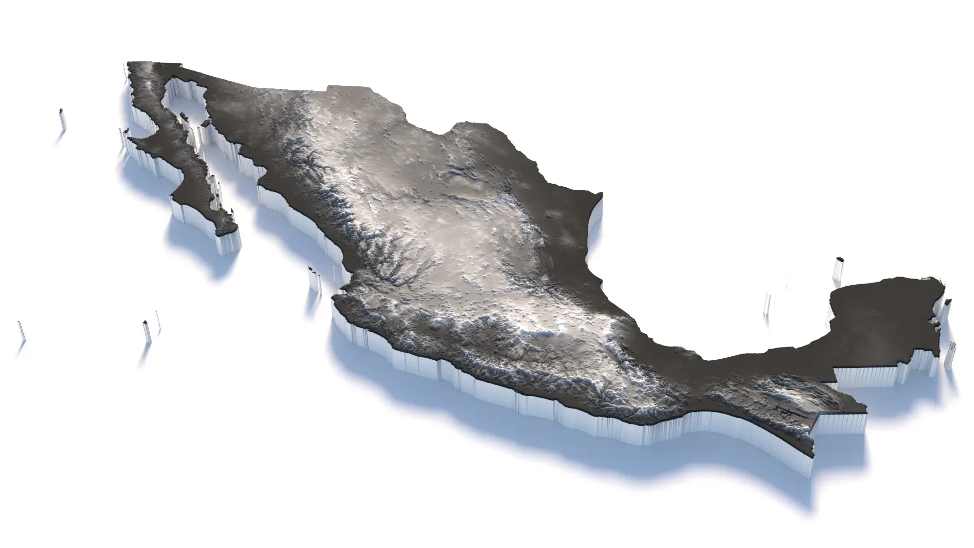 Mexico Terrain Map