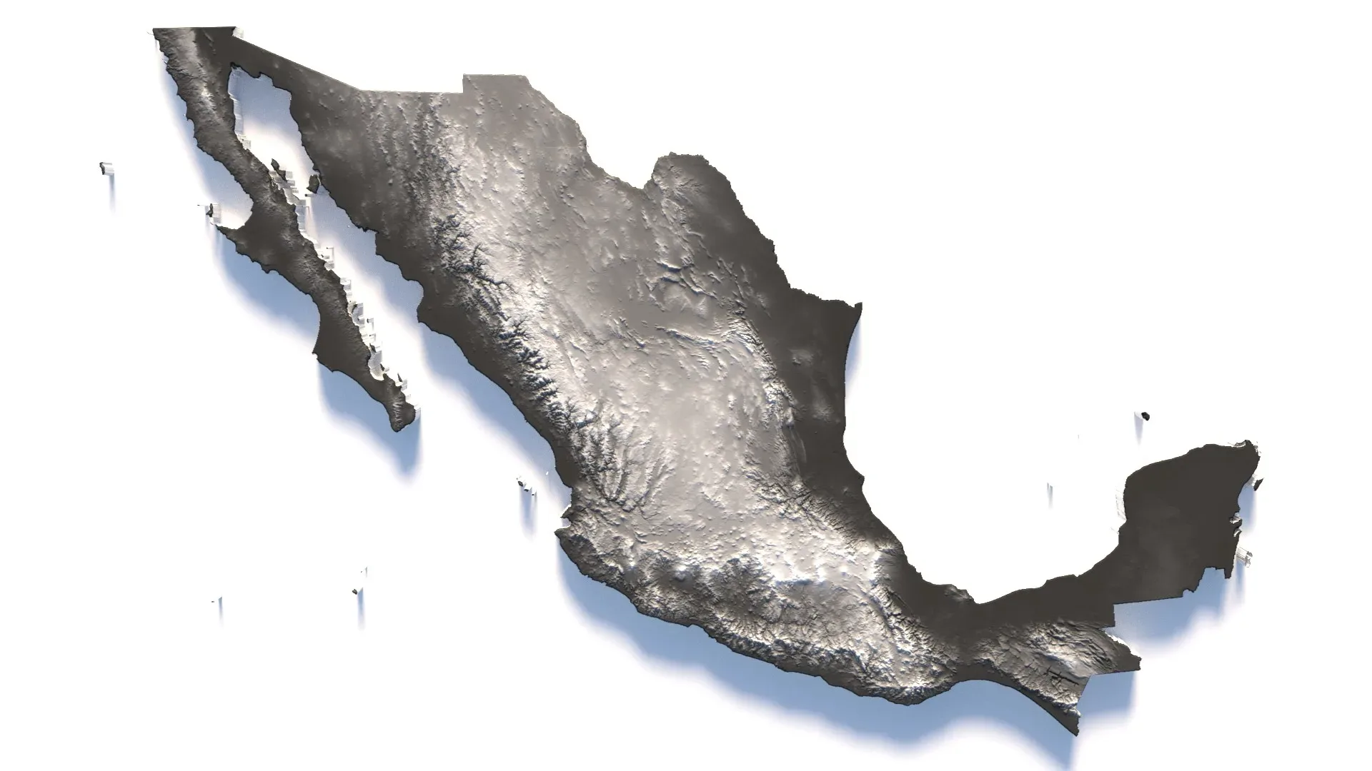 Mexico Terrain Map