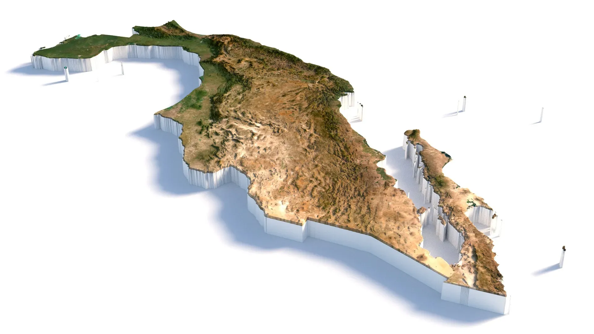 Mexico Terrain Map