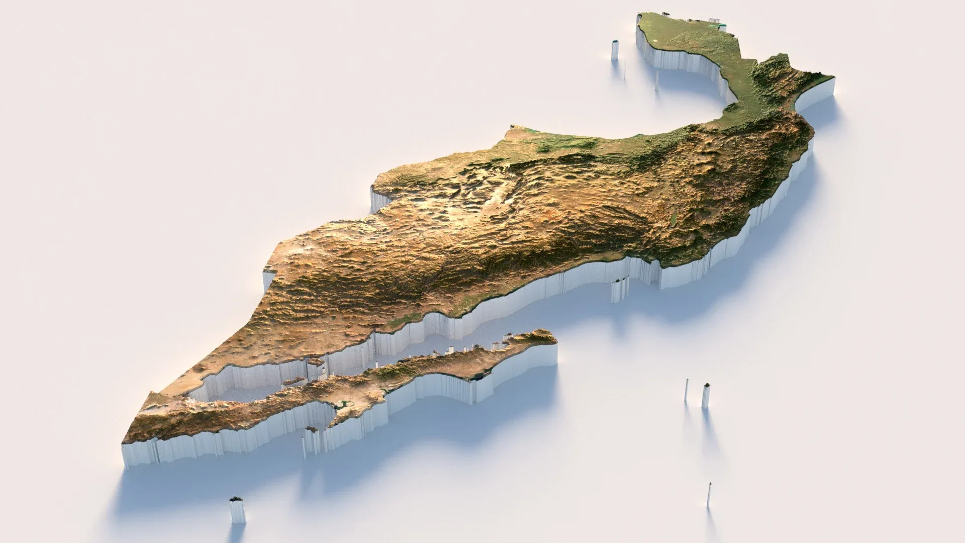 Mexico Terrain Map