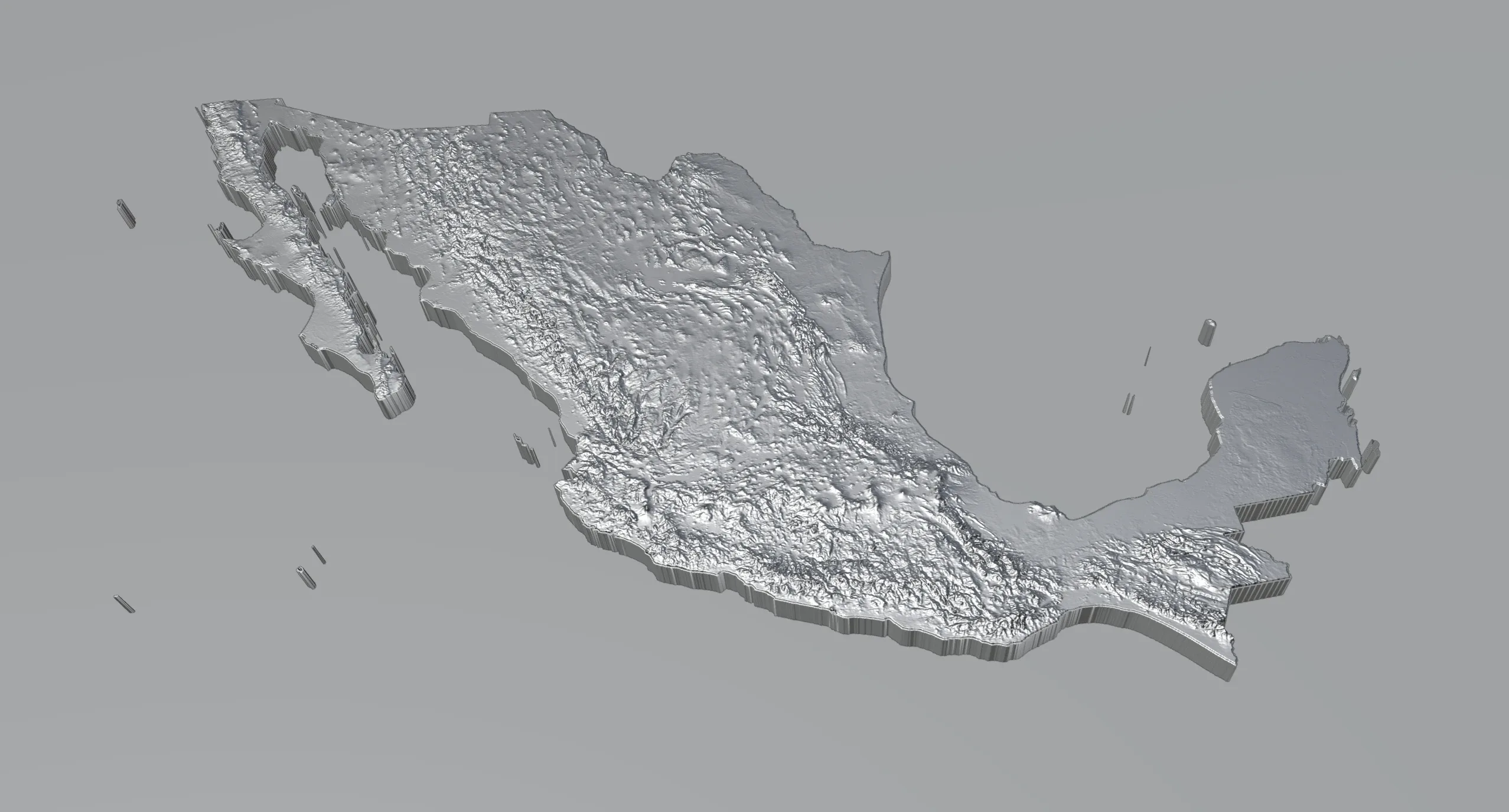 Mexico Terrain Map