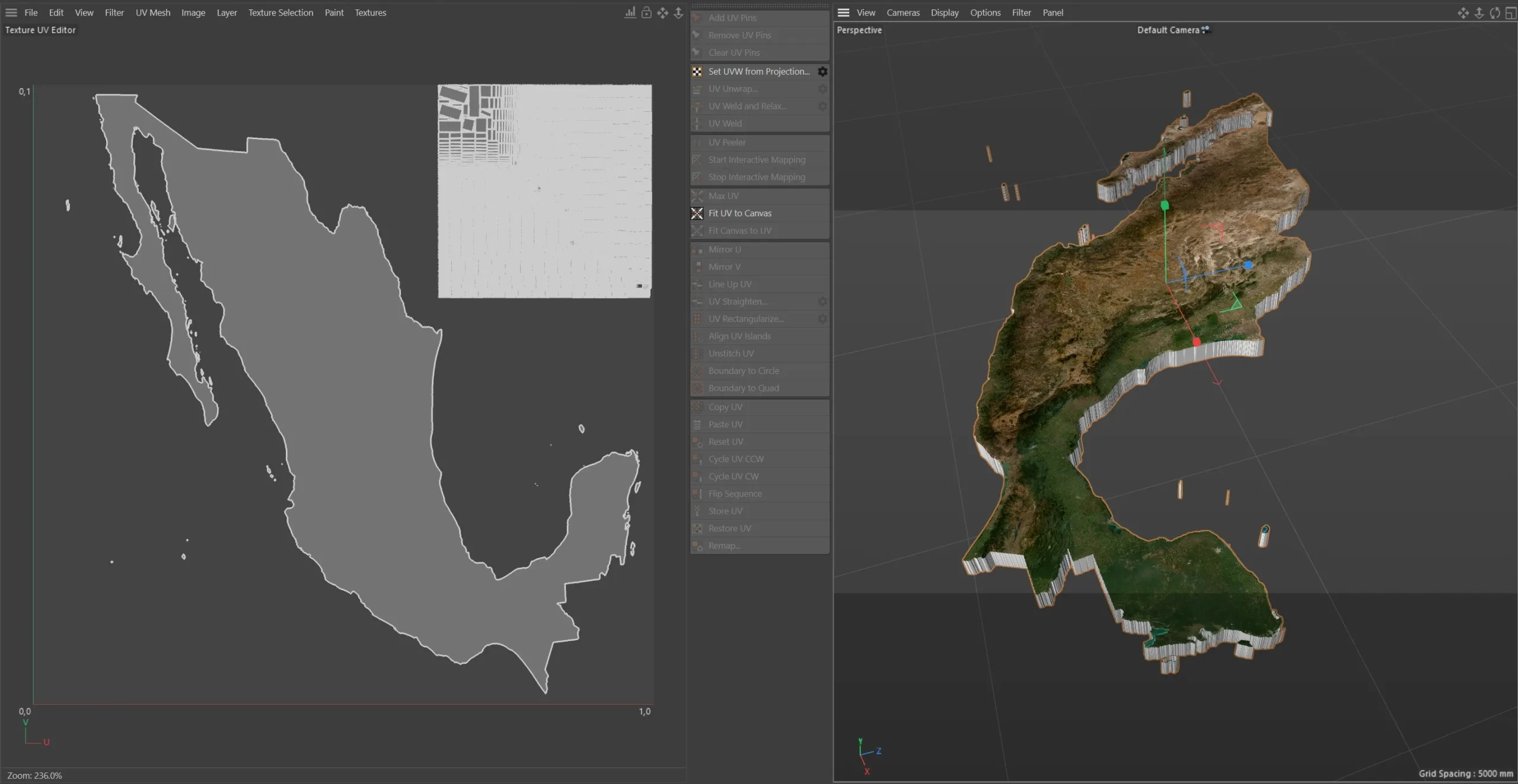 Mexico Terrain Map