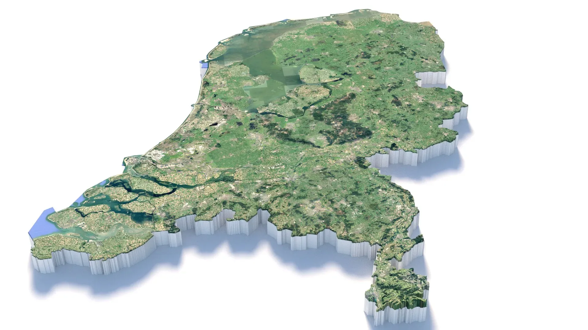 Netherlands Terrain Map