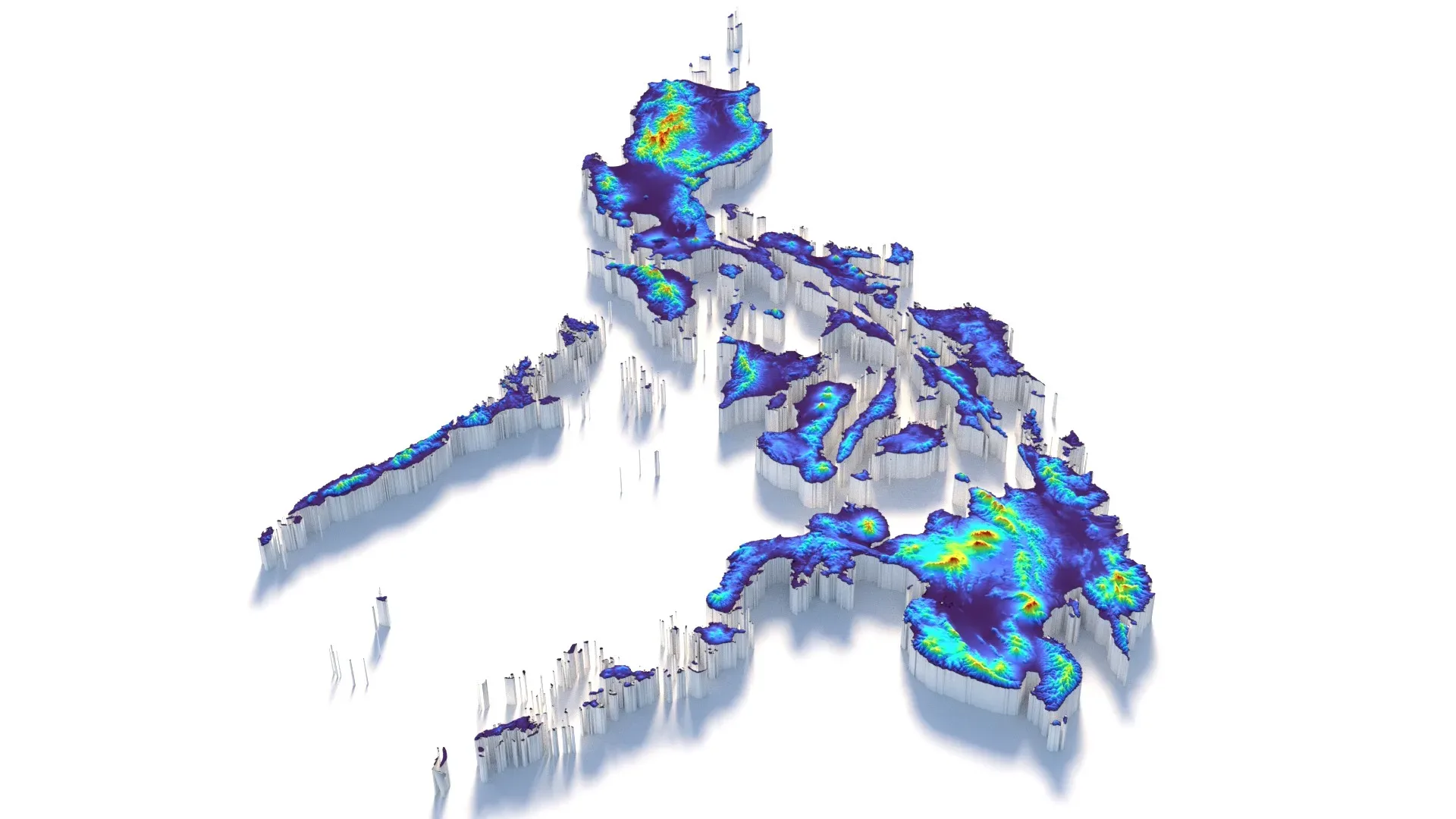 Philippines Pilipinas Terrain Map