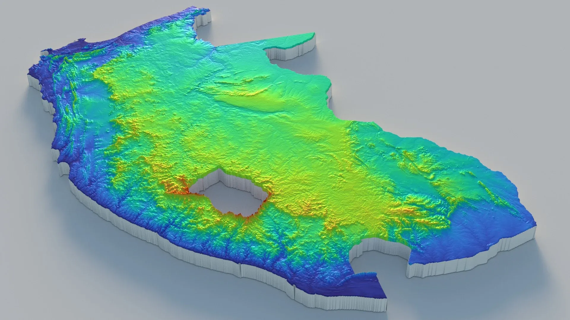 South Africa Terrain Map