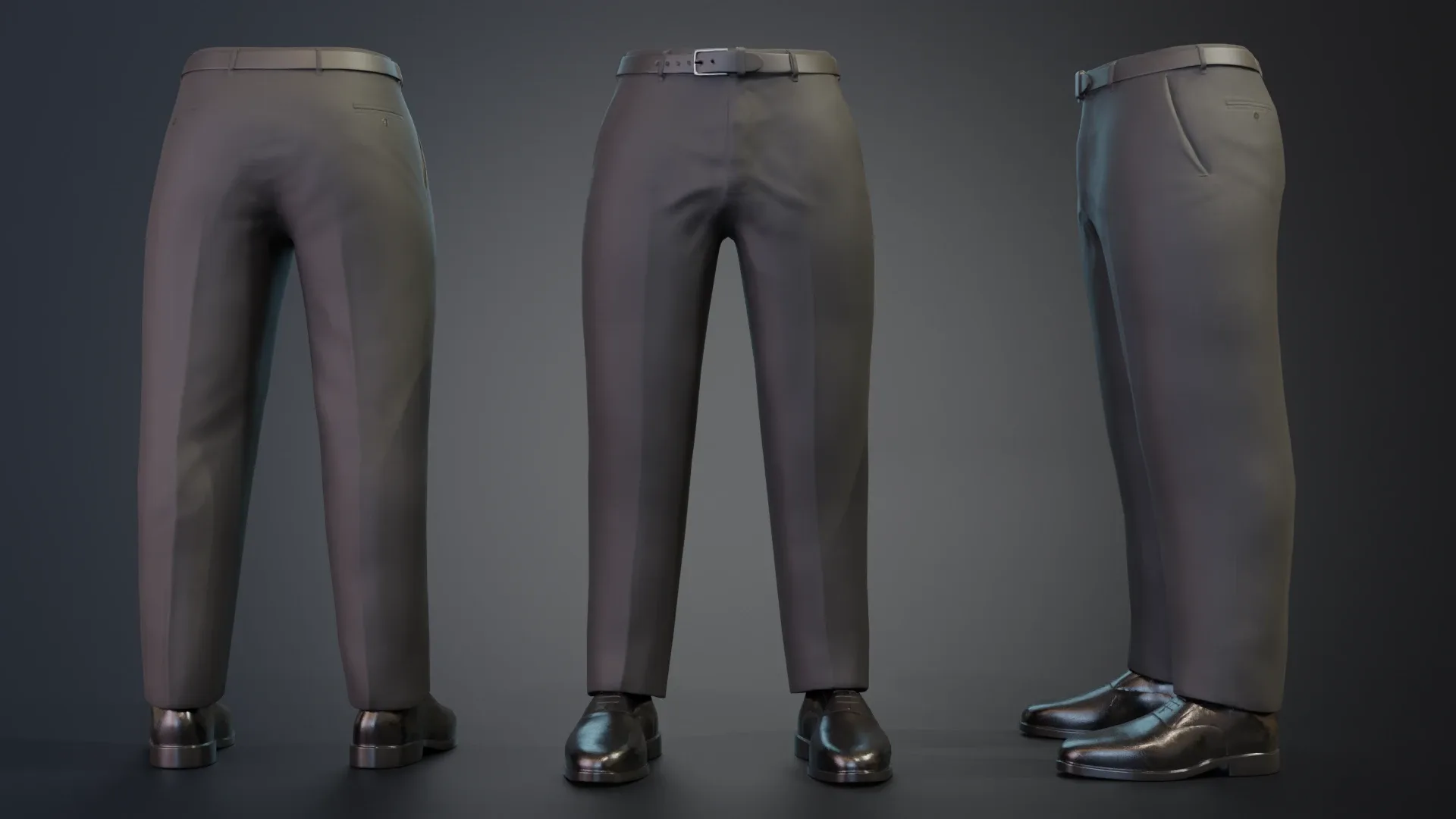 Men Formal Suit Animation and Game Ready Low-poly 3D model