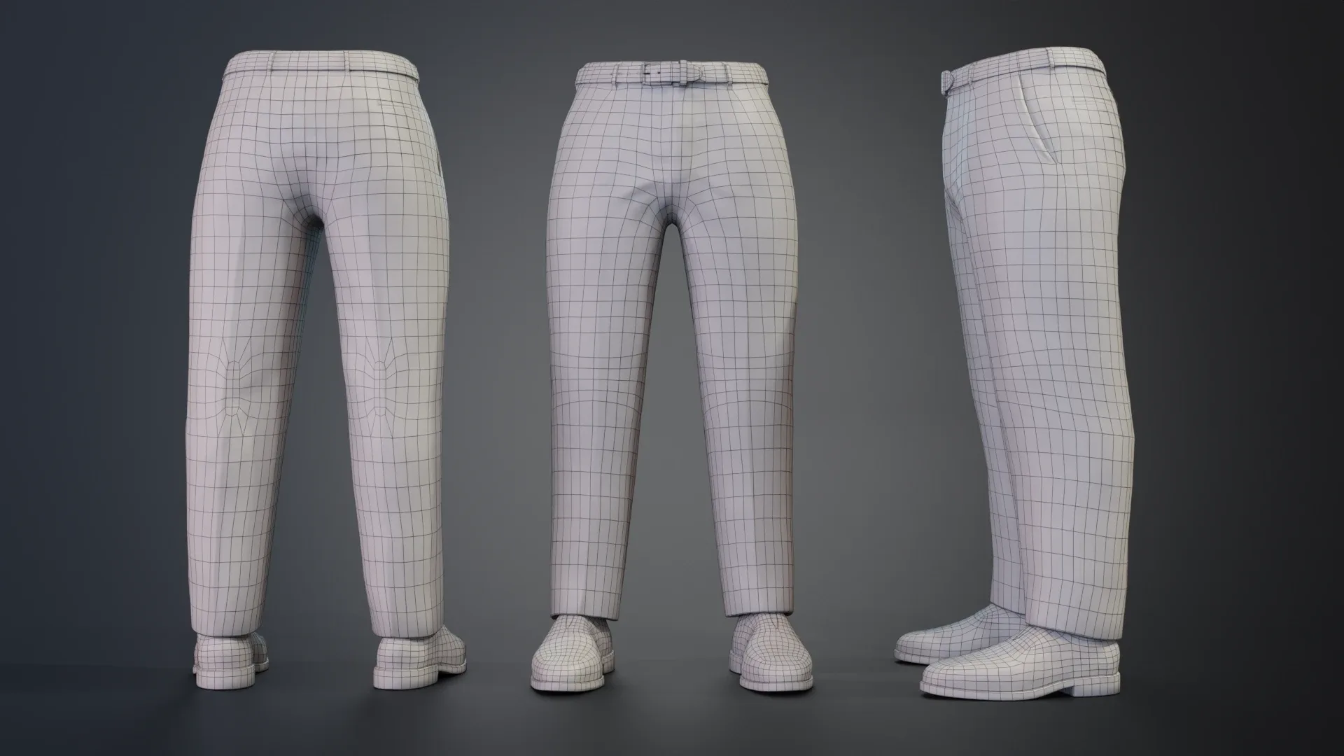 Men Formal Suit Animation and Game Ready Low-poly 3D model