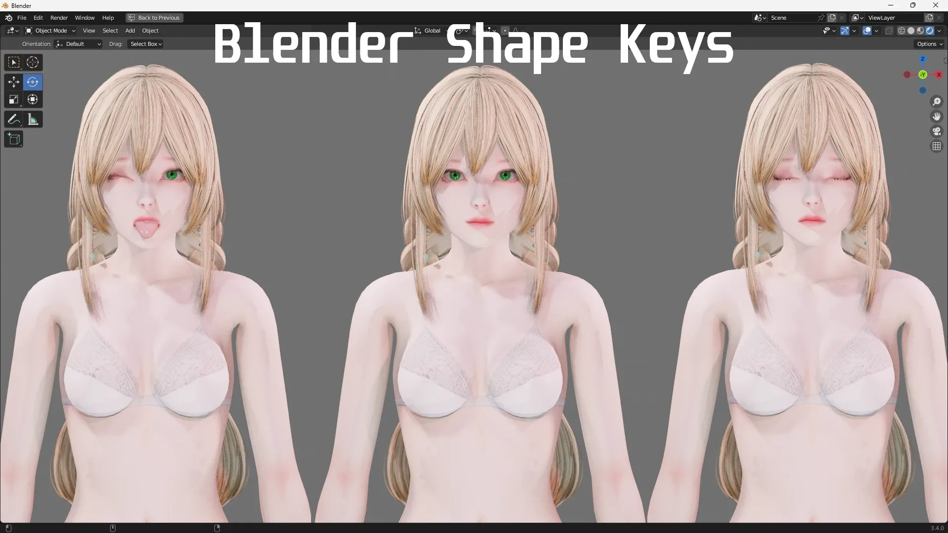 Lingerie clothes 0002 - UE5 - Unity - Blender - Animated - Realistic Female Character - GA