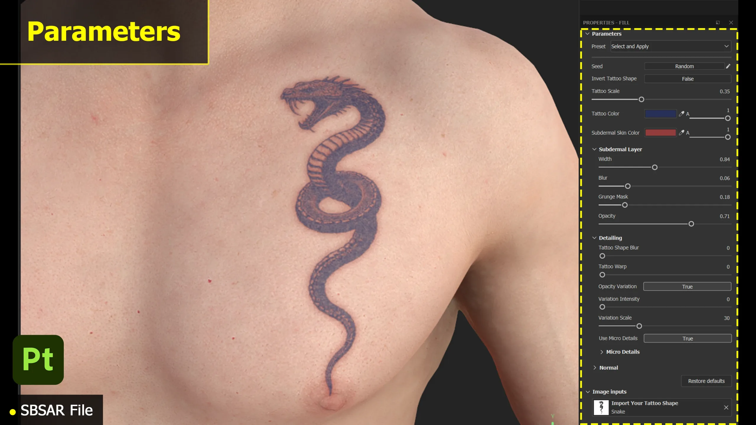 Tattoo Master Tool _ Substance Painter
