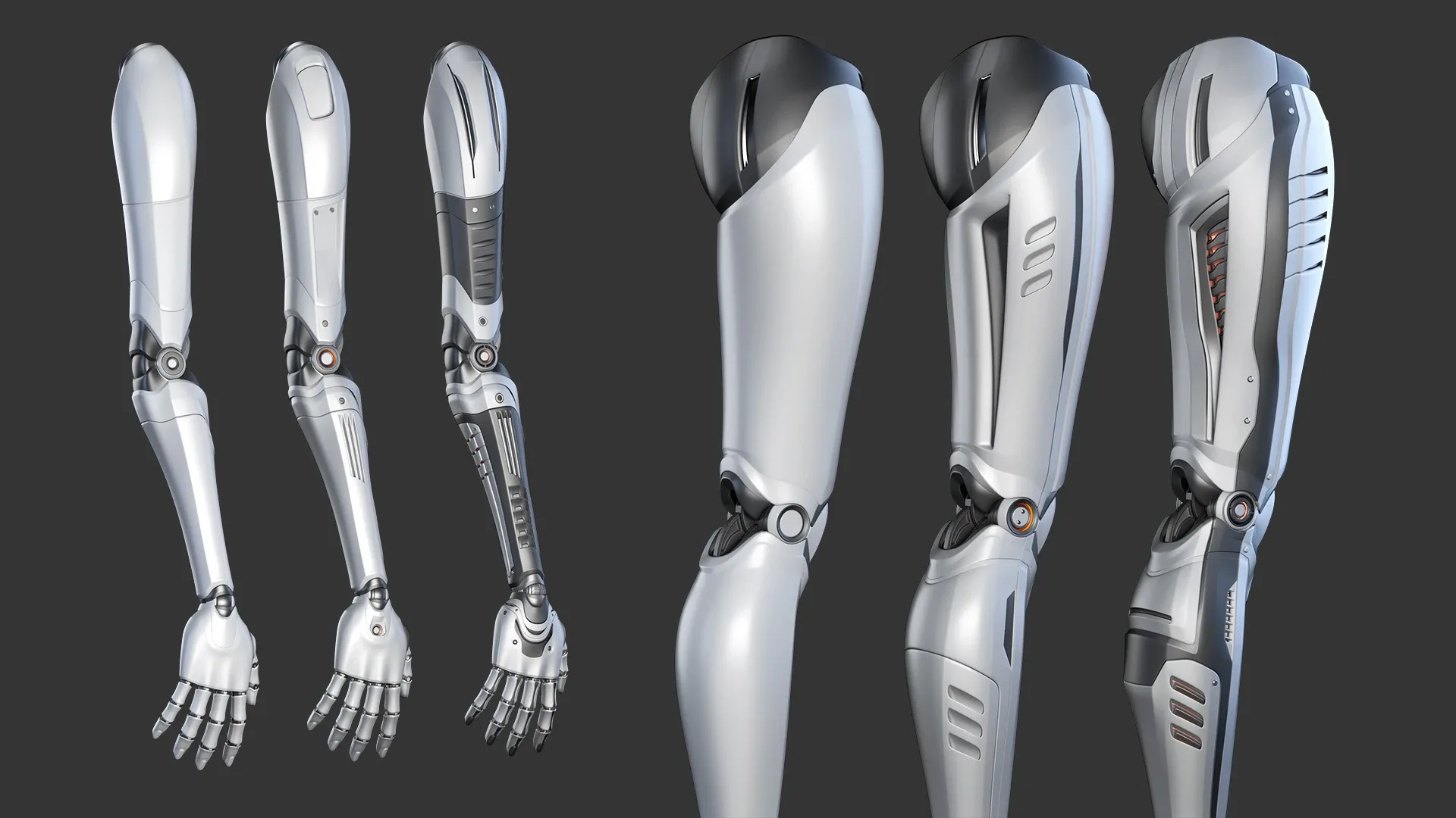 Robot Woman Body Parts Kitbash