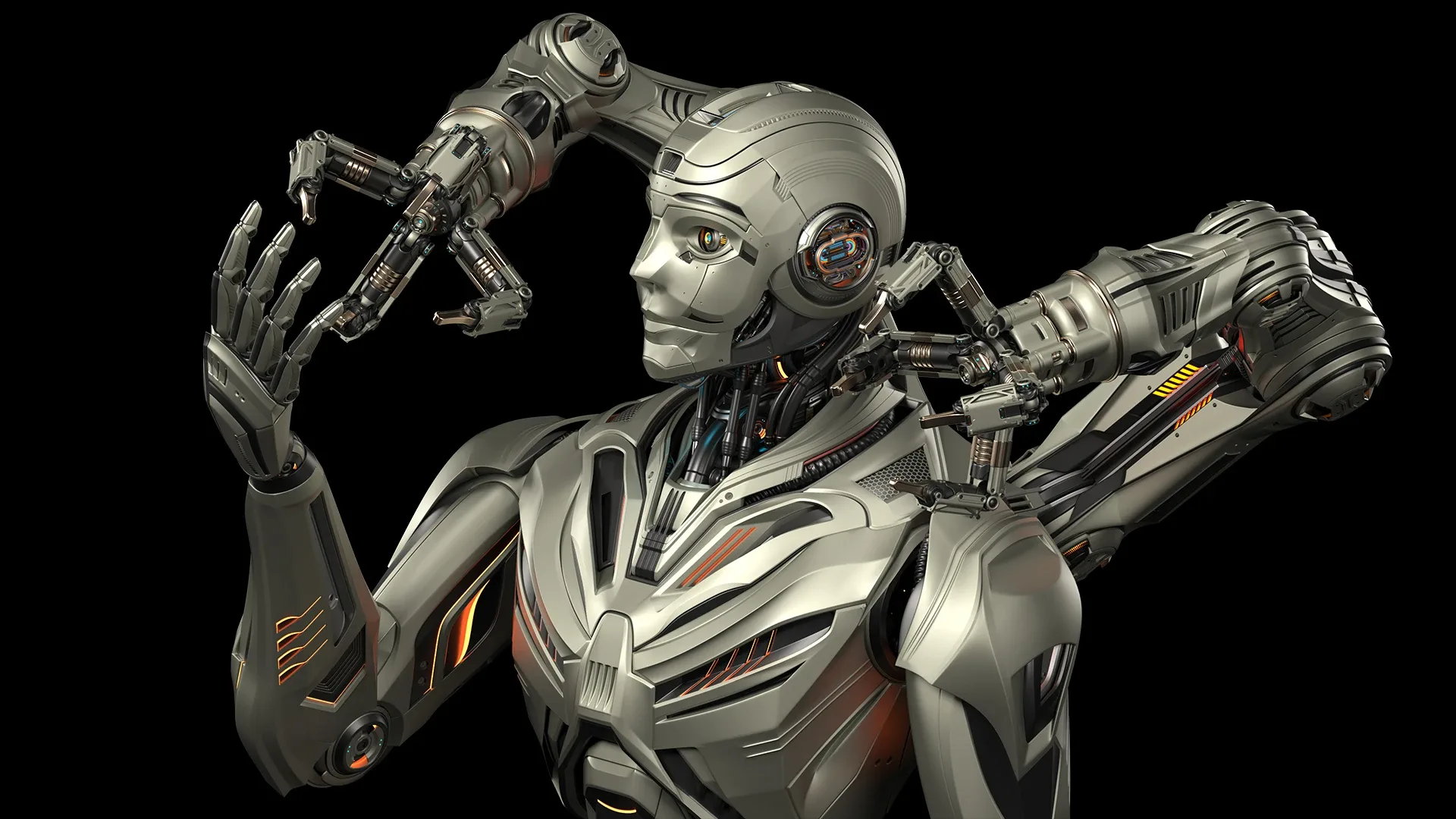 Futuristic Robot Mech - Rigged