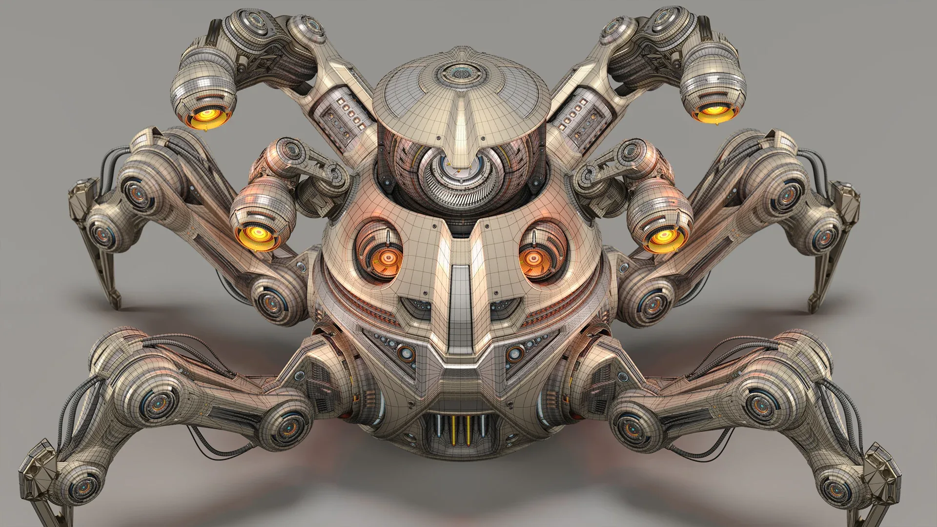 Spider Robot ADVANCED - Rigged