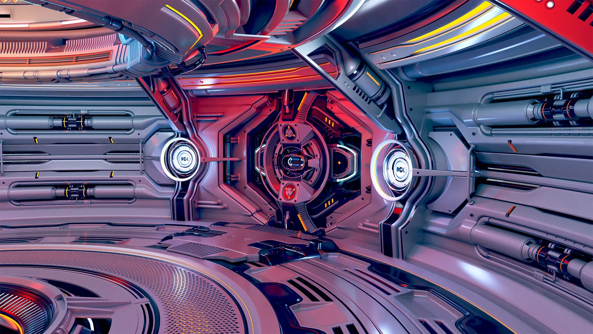 Sci-Fi Construction Hangar - Rigged
