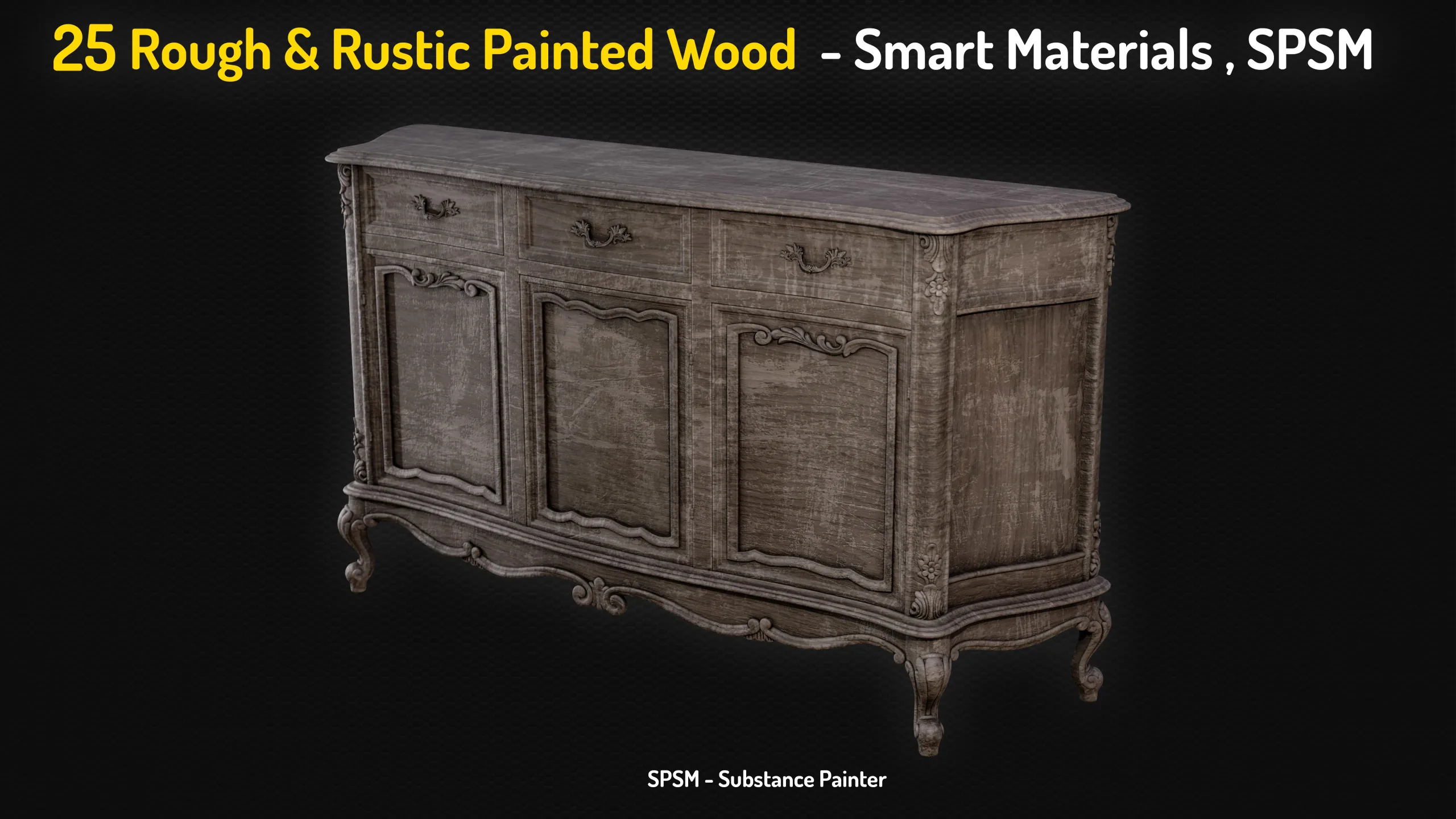 25 Painted Wood Rough & Rustic Smart Materials - Vol 1 + Free Sample
