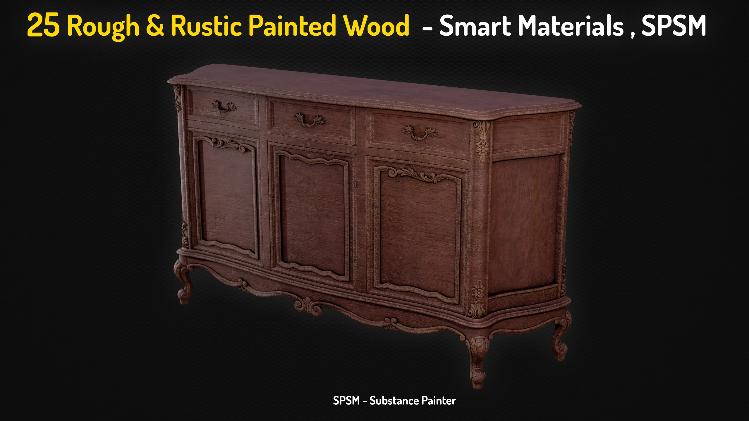 25 Painted Wood Rough & Rustic Smart Materials - Vol 1 + Free Sample