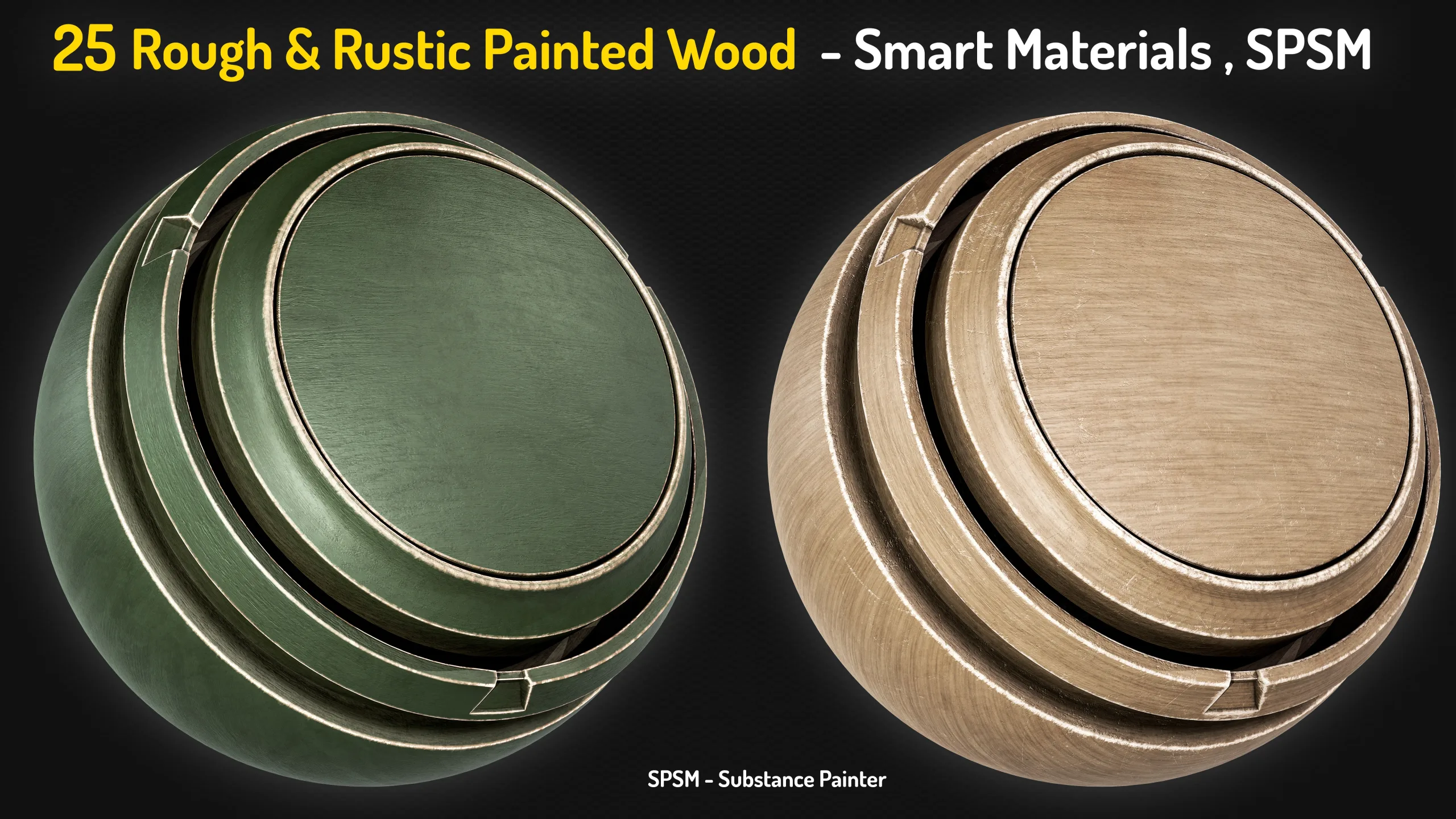25 Painted Wood Rough & Rustic Smart Materials - Vol 1 + Free Sample