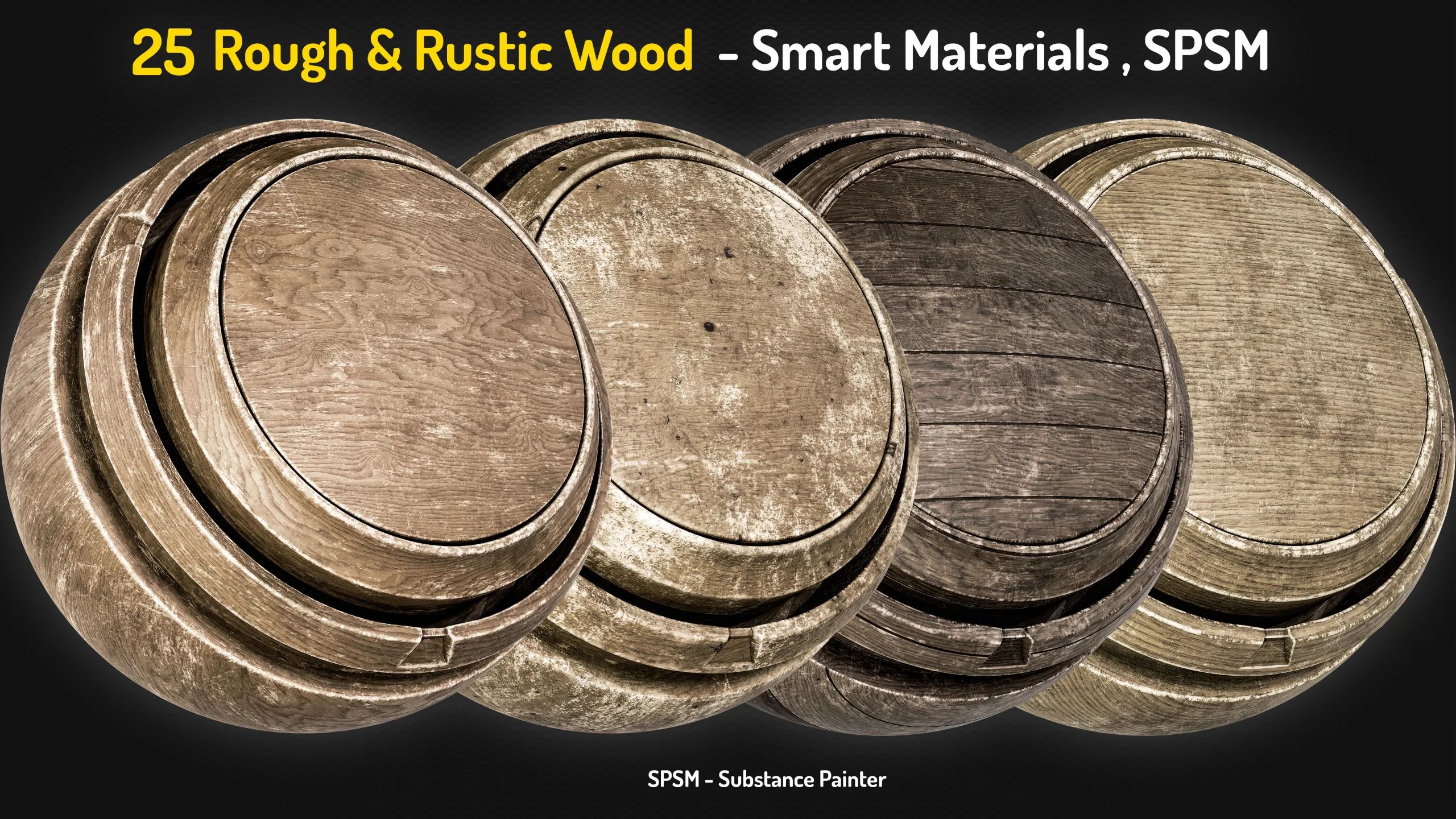 25 Wood Rough & Rustic Smart Materials - Vol 2 + Free Sample
