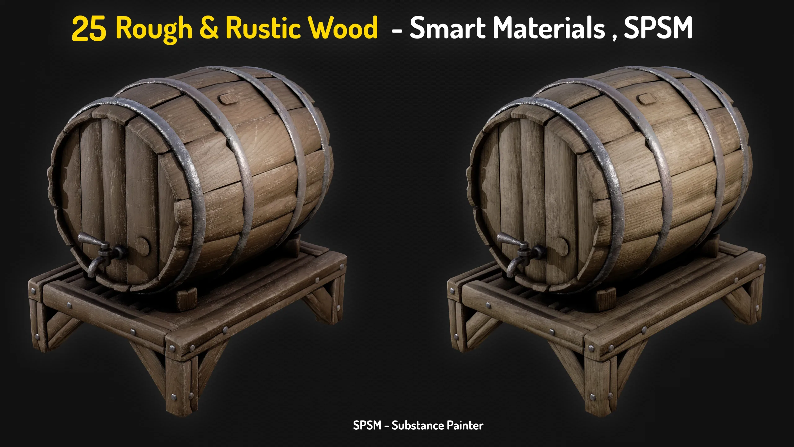 25 Wood Rough & Rustic Smart Materials - Vol 2 + Free Sample